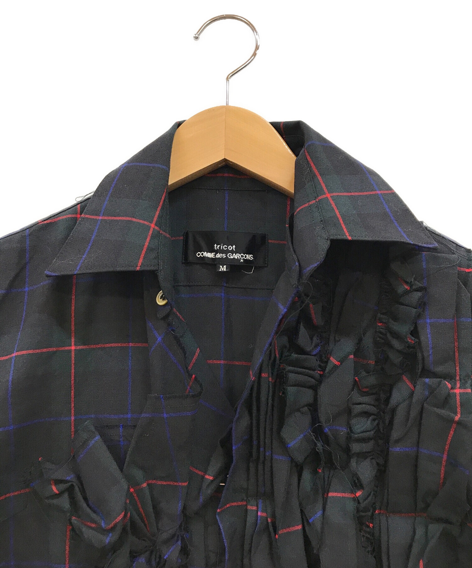 tricot COMME des GARÇONS ネイビーシャツ M tricot COMME des GARÇONS ネイビーシャツ M