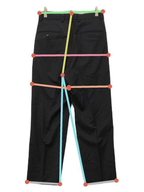 中古・古着通販】awasa (アワサ) ウールシルクスラックス ネイビー