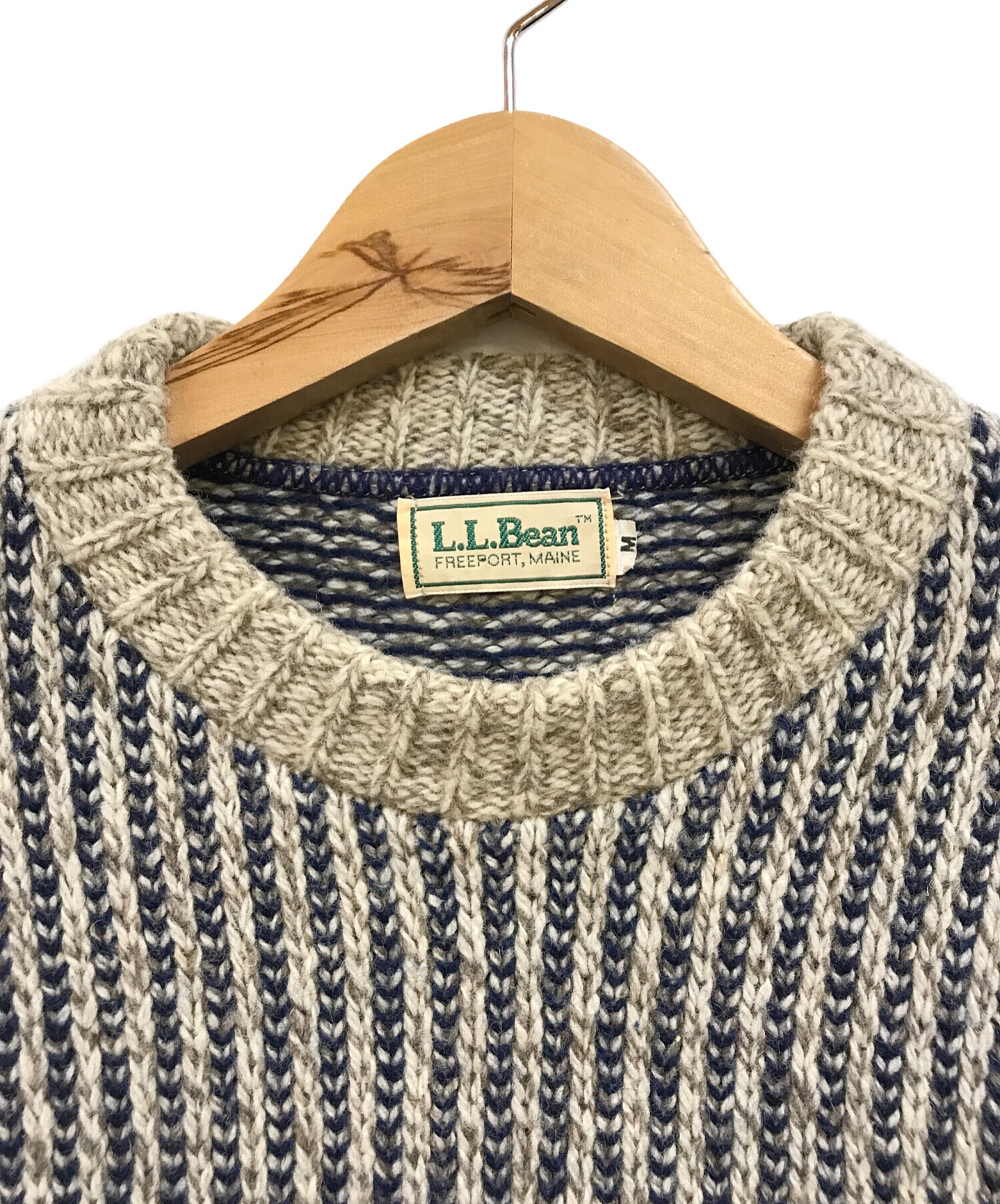 中古・古着通販】L.L.Bean (エルエルビーン) 70~80s バーズアイニット 