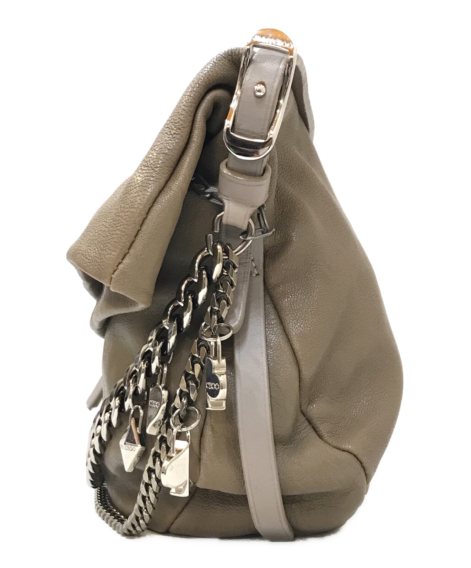 中古・古着通販】JIMMY CHOO (ジミーチュウ) バイカー レザー チェーン 