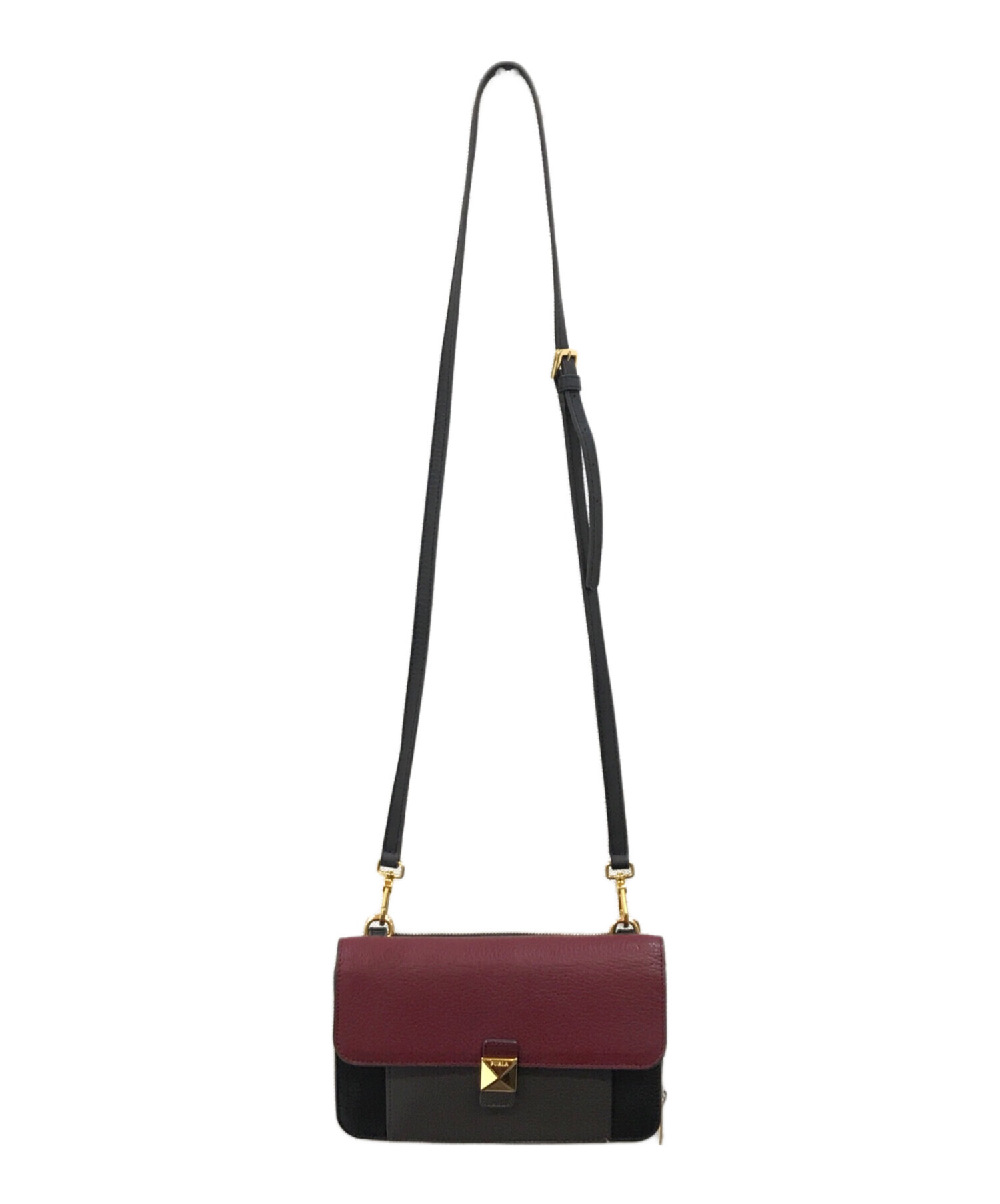 中古・古着通販】FURLA (フルラ) ショルダーウォレット ワインレッド 