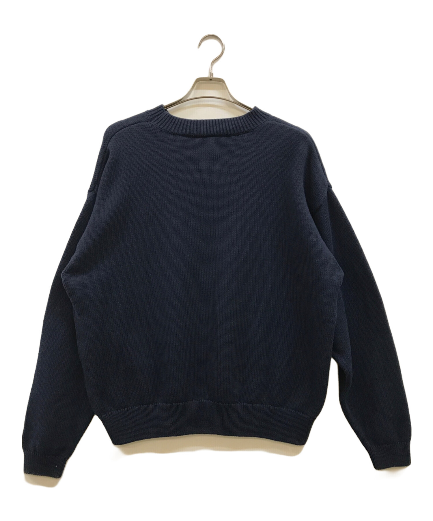 中古・古着通販】KITH (キス) ロゴ刺繍ニット ネイビー サイズ:L