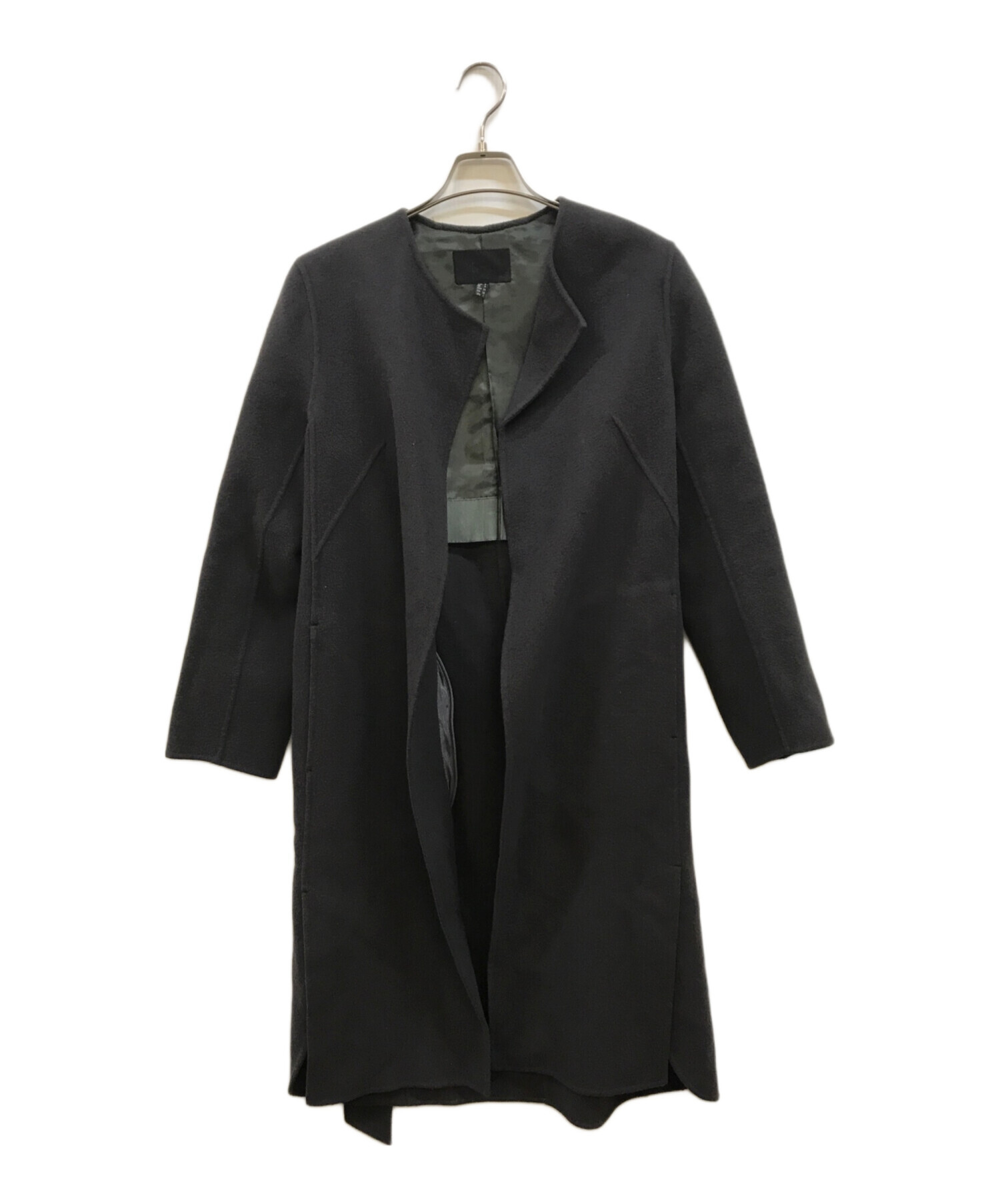 中古・古着通販】icB (アイシービー) Wool Rever ノーカラーコート 