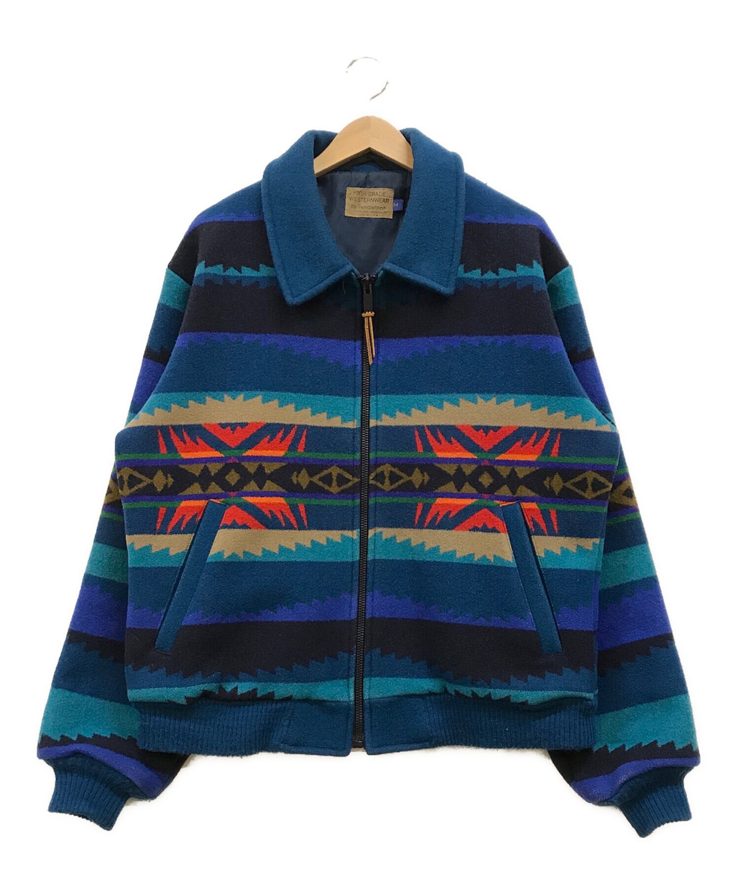 80S USA製 PENDLETON ネイティブ柄 ビンテージ ウールジャケット 中古・古着通販】PENDLETON (ペンドルトン) 80s ネイティブ柄ウール