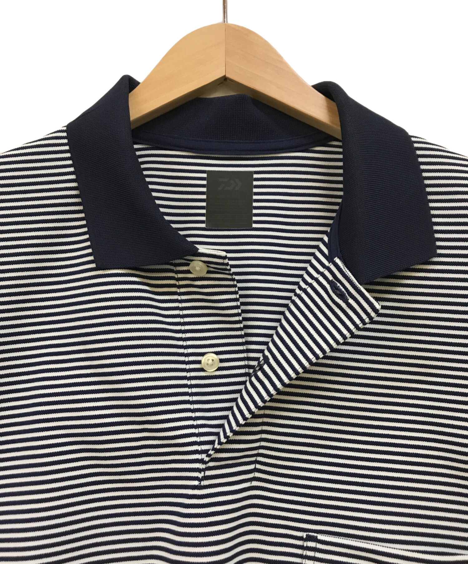 DAIWA PIER39 TECH POLO SHIRTS S/S 【USED】 DAIWA PIER 39 TECH POLO SHIRTS S/S [WHITE×NAVY BORDER] - Fresh