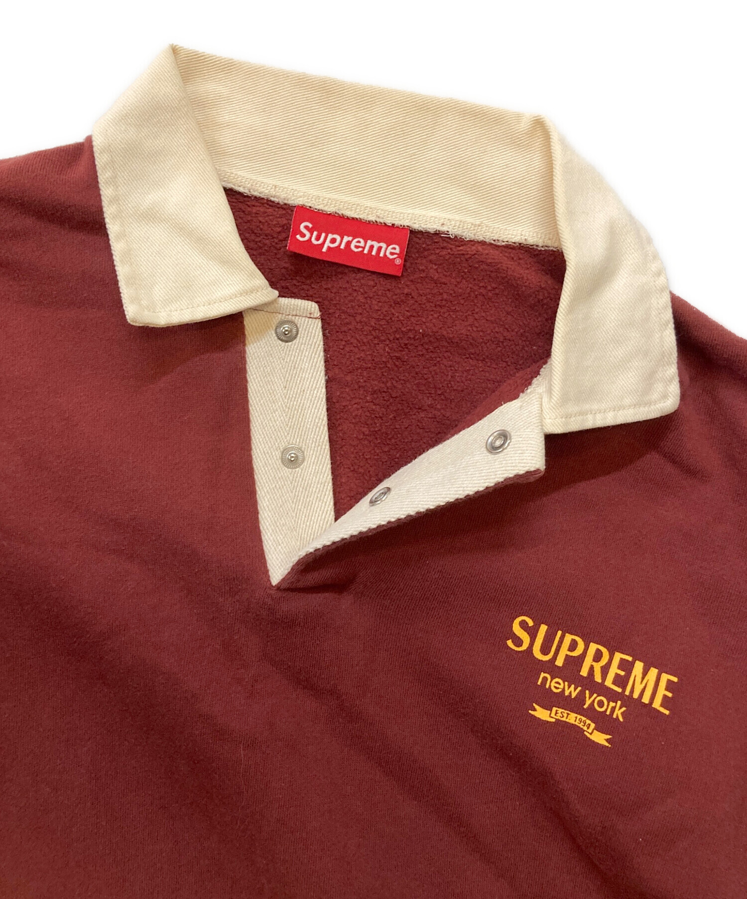 中古・古着通販】Supreme (シュプリーム) Rugby Sweat Shirt ブラウン 