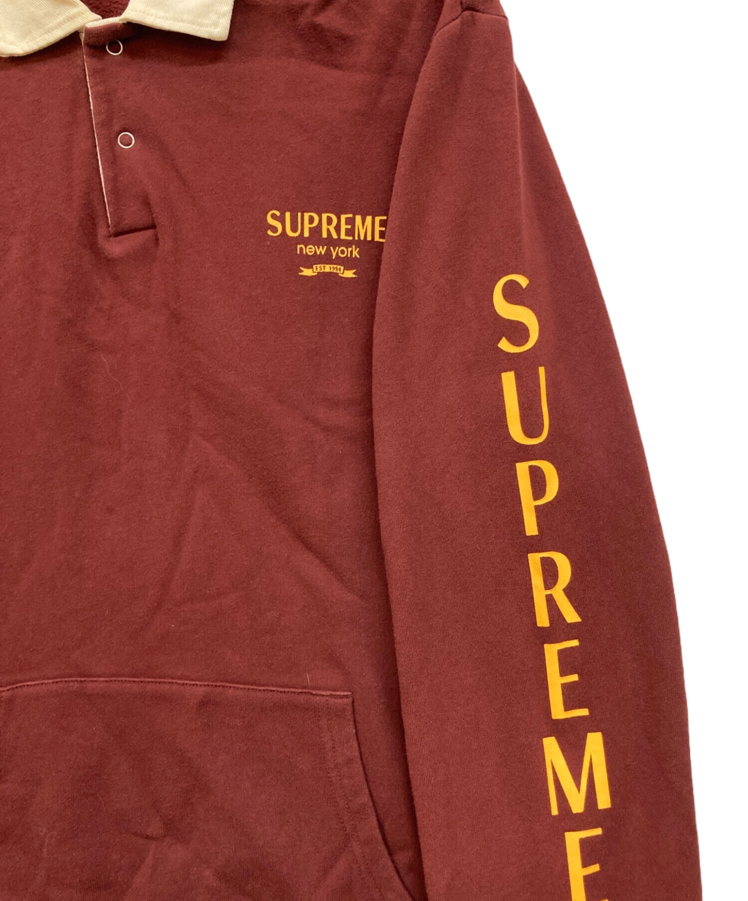 中古・古着通販】Supreme (シュプリーム) Rugby Sweat Shirt ブラウン 