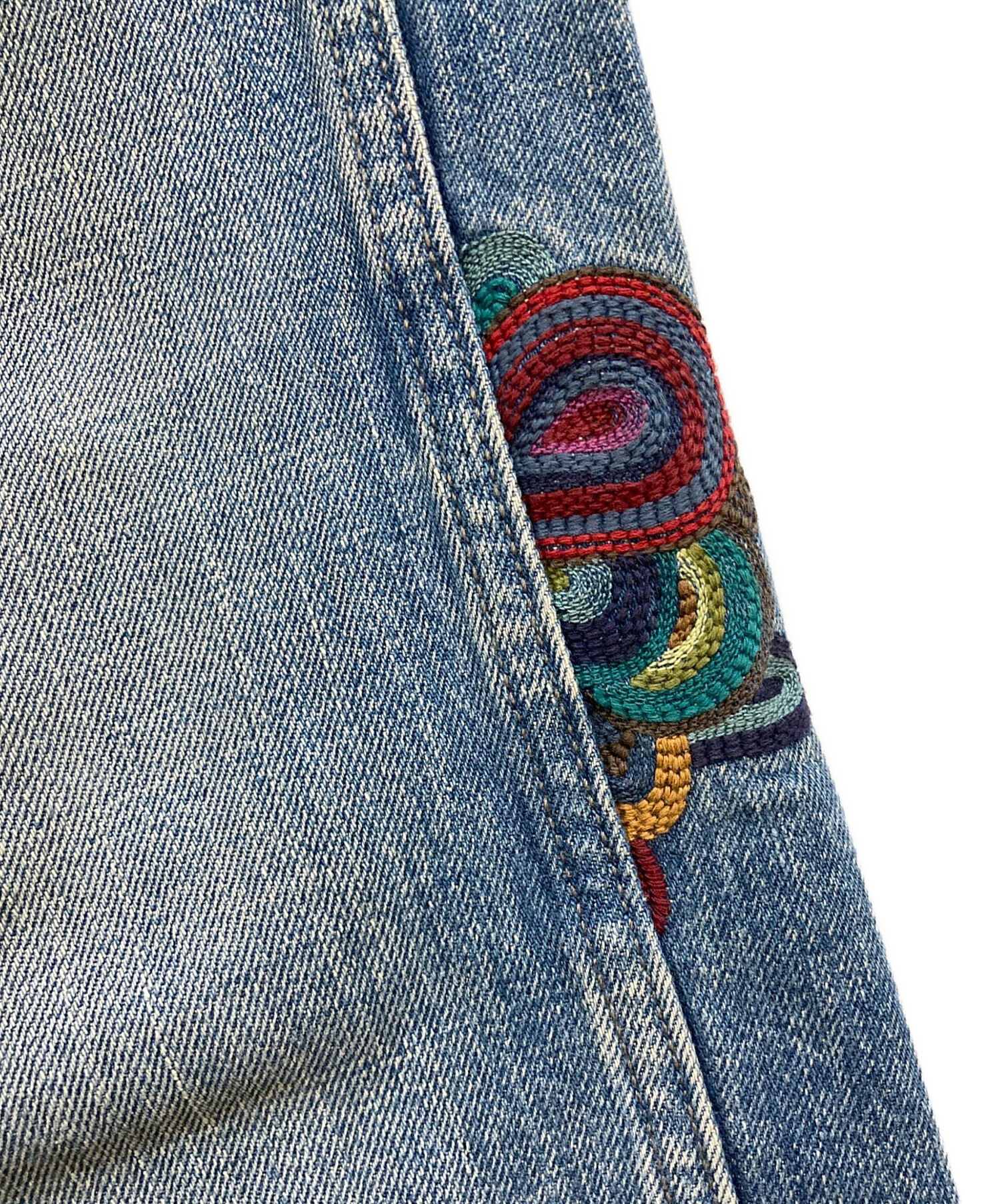 中古・古着通販】PAUL SMITH (ポールスミス) きのこ刺繍デニムパンツ 