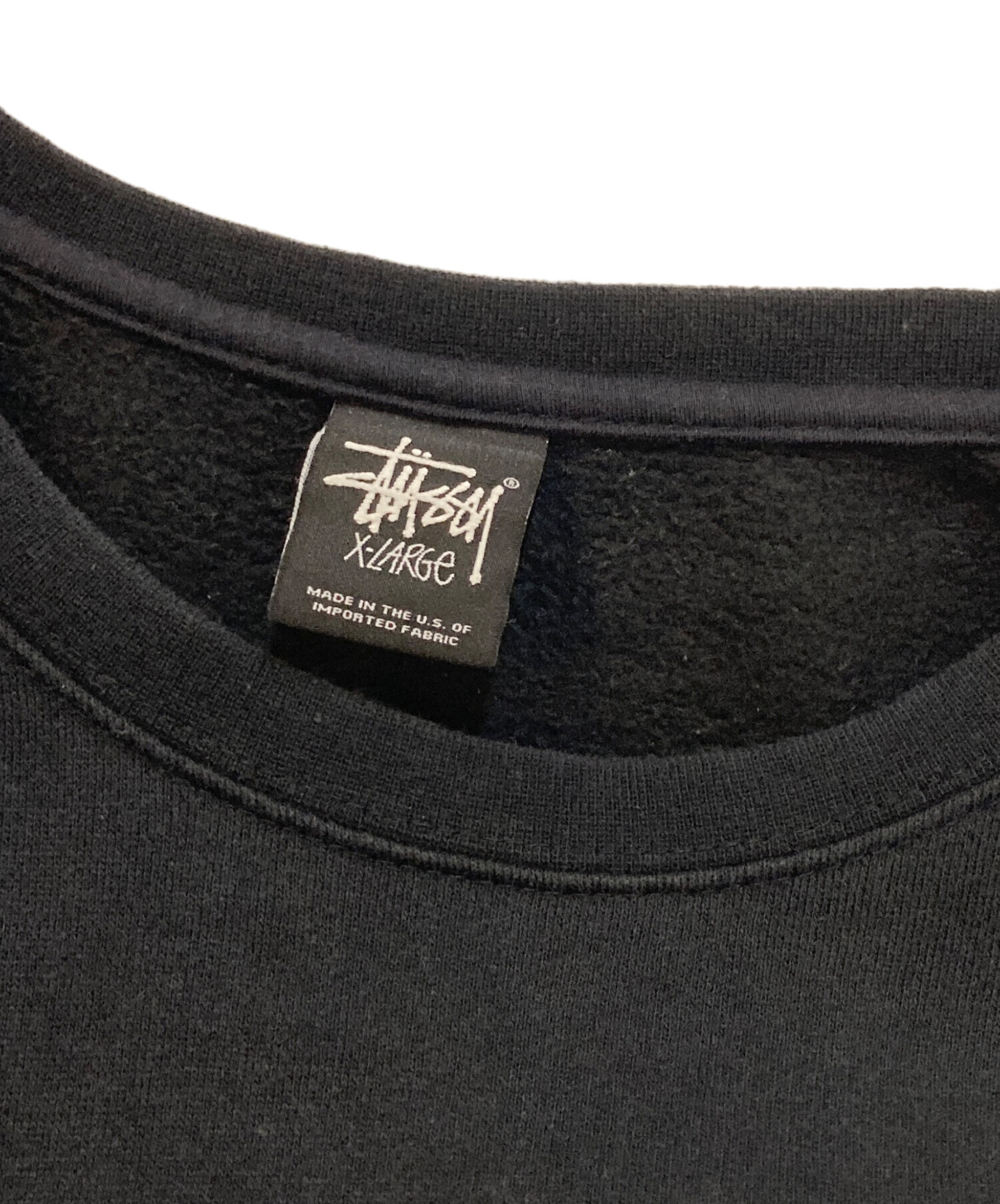 中古・古着通販】stussy (ステューシー) プリントスウェット ブラック