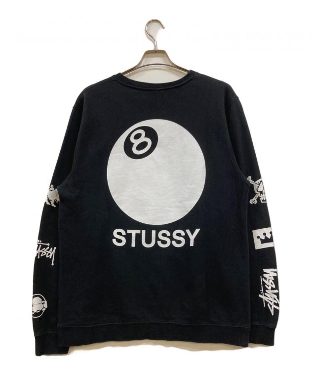 中古・古着通販】stussy (ステューシー) プリントスウェット ブラック