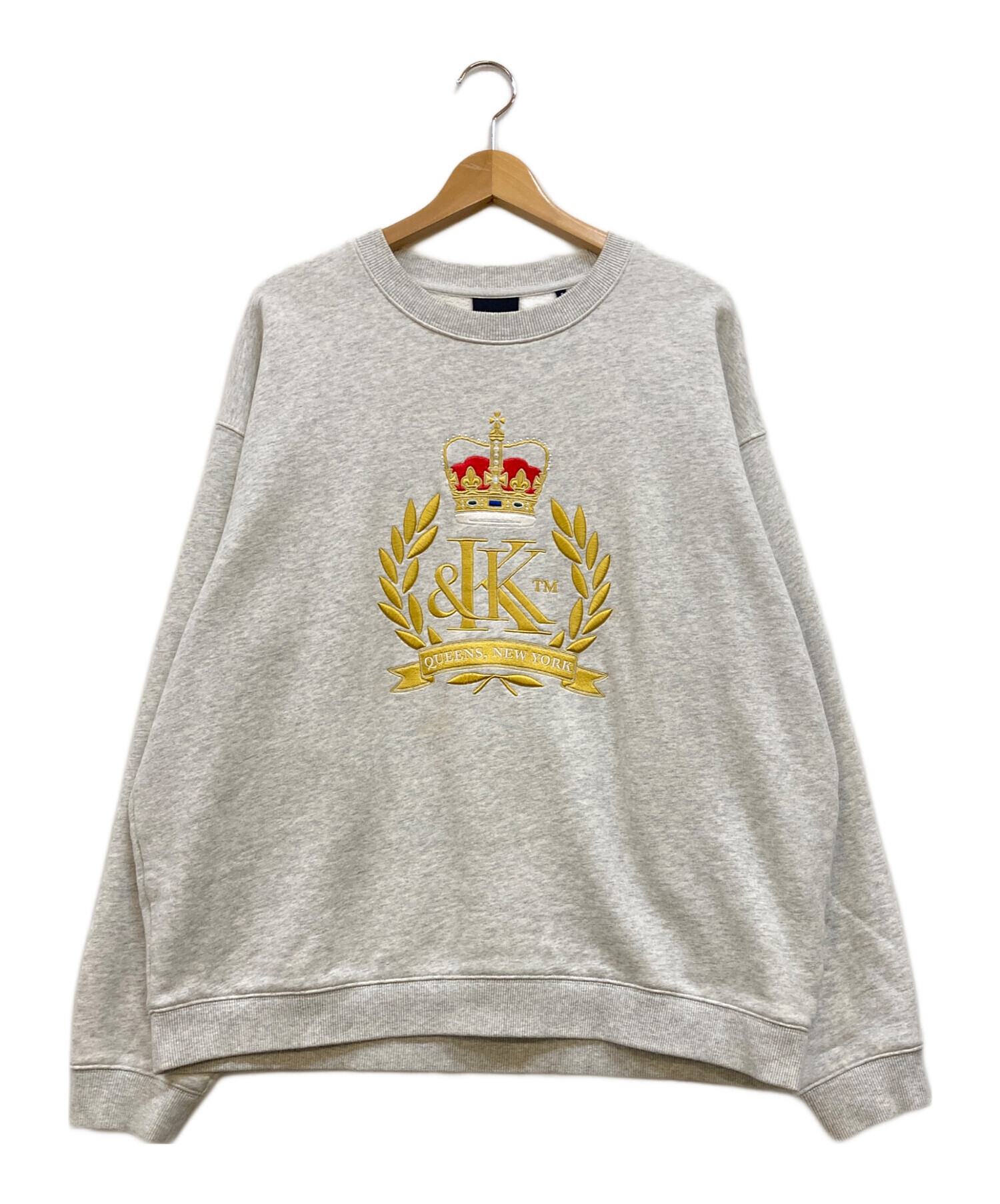 中古・古着通販】KITH (キス) Crest Crewneck Light Heather Grey 刺繍 