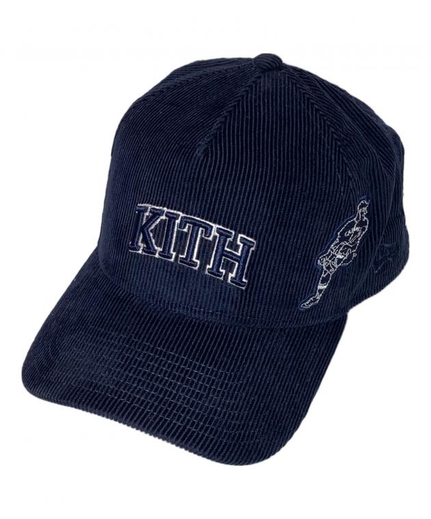 中古・古着通販】KITH (キス) コーデュロイロゴキャップ ネイビー 