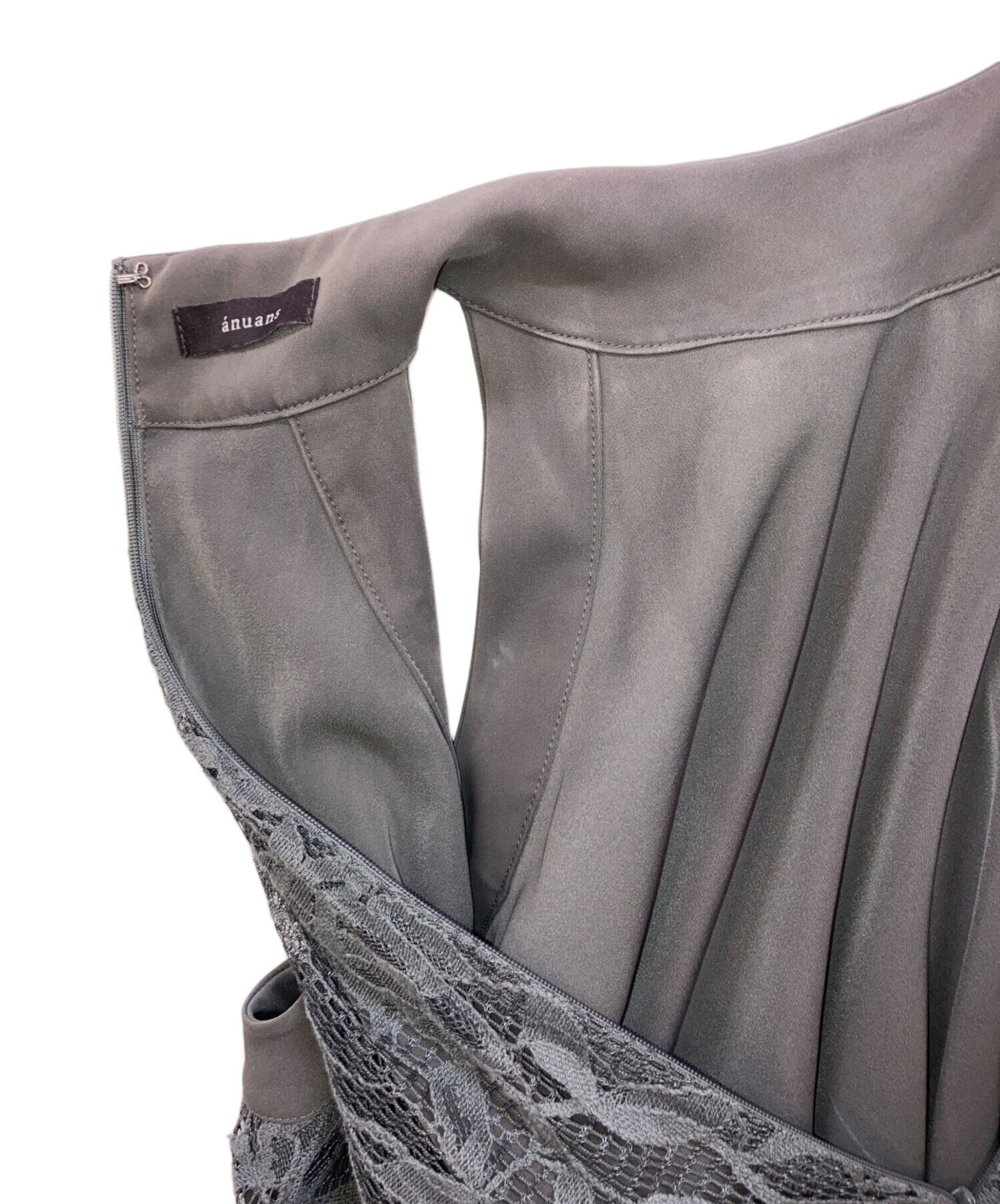 新品未使用 anuans アニュアンス レースアメスリワンピース グレー