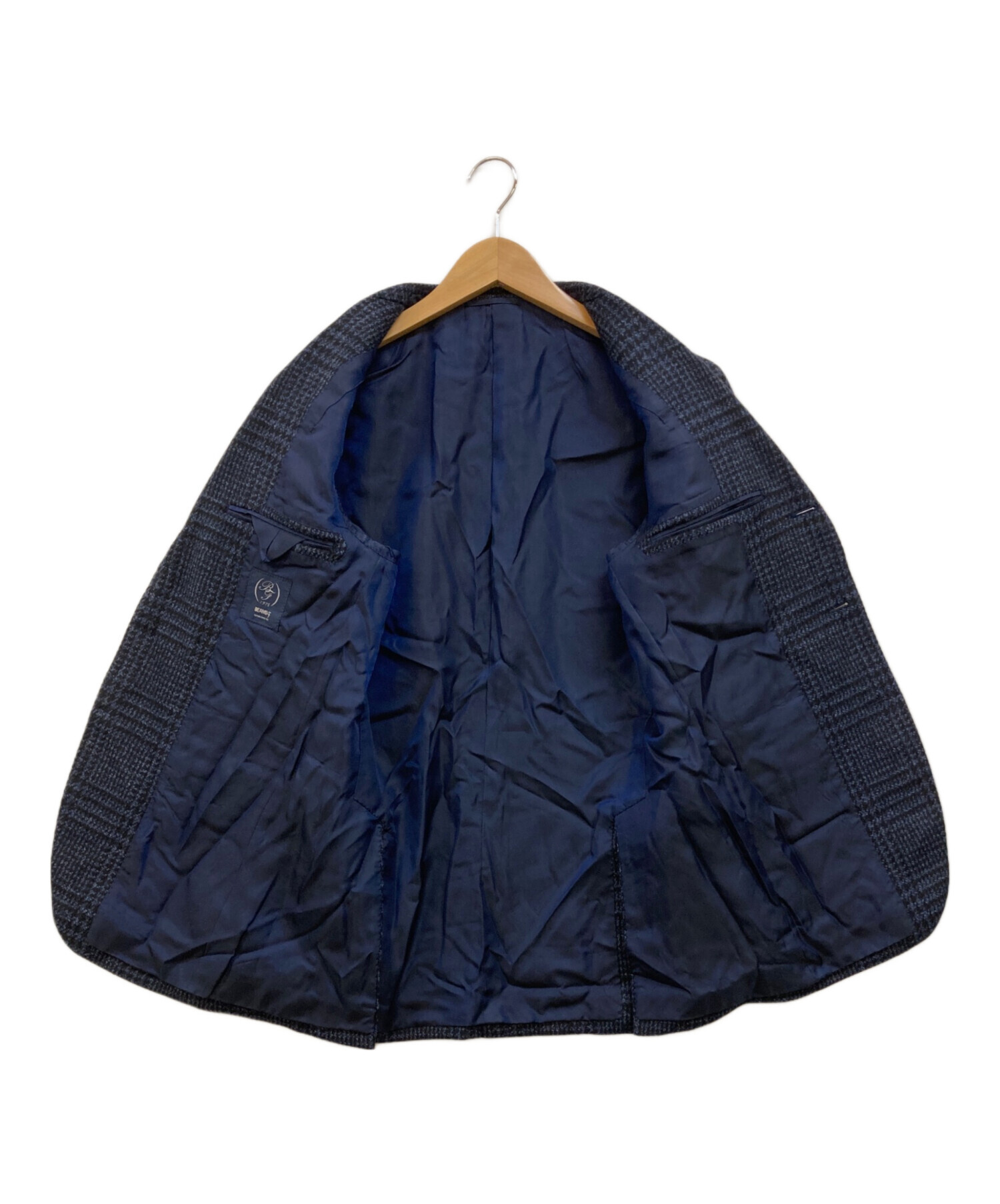 BEAMS Fネイビーハウンドトゥース テーラードジャケット BEAMS Fネイビーハウンドトゥース テーラードジャケット BEAMS F