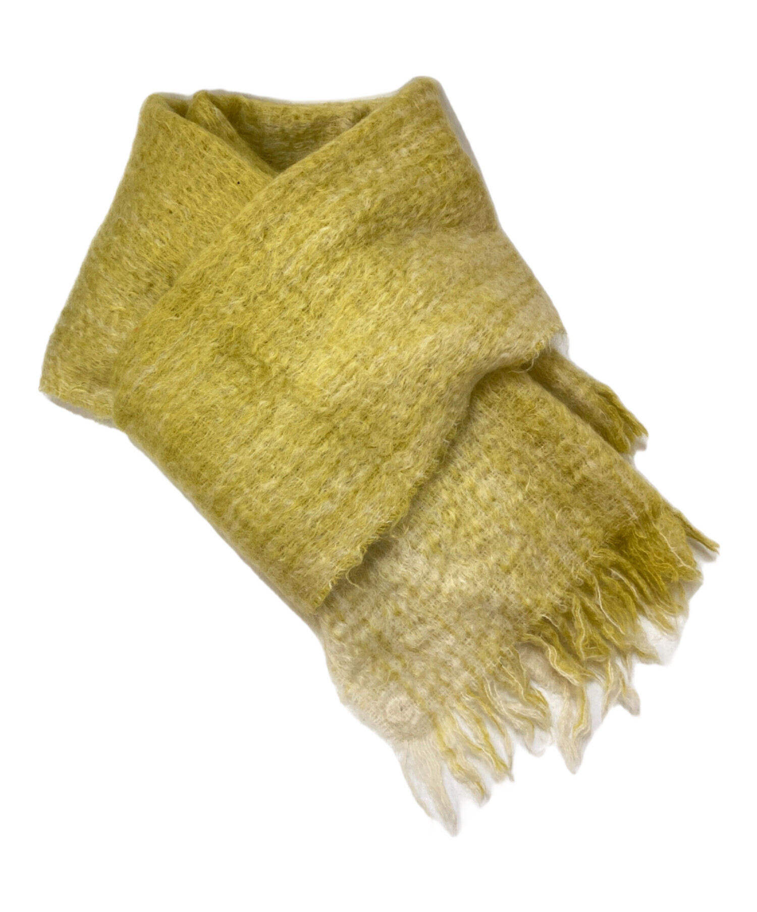 中古・古着通販】THROW (スロー) モヘアウールマフラー イエロー