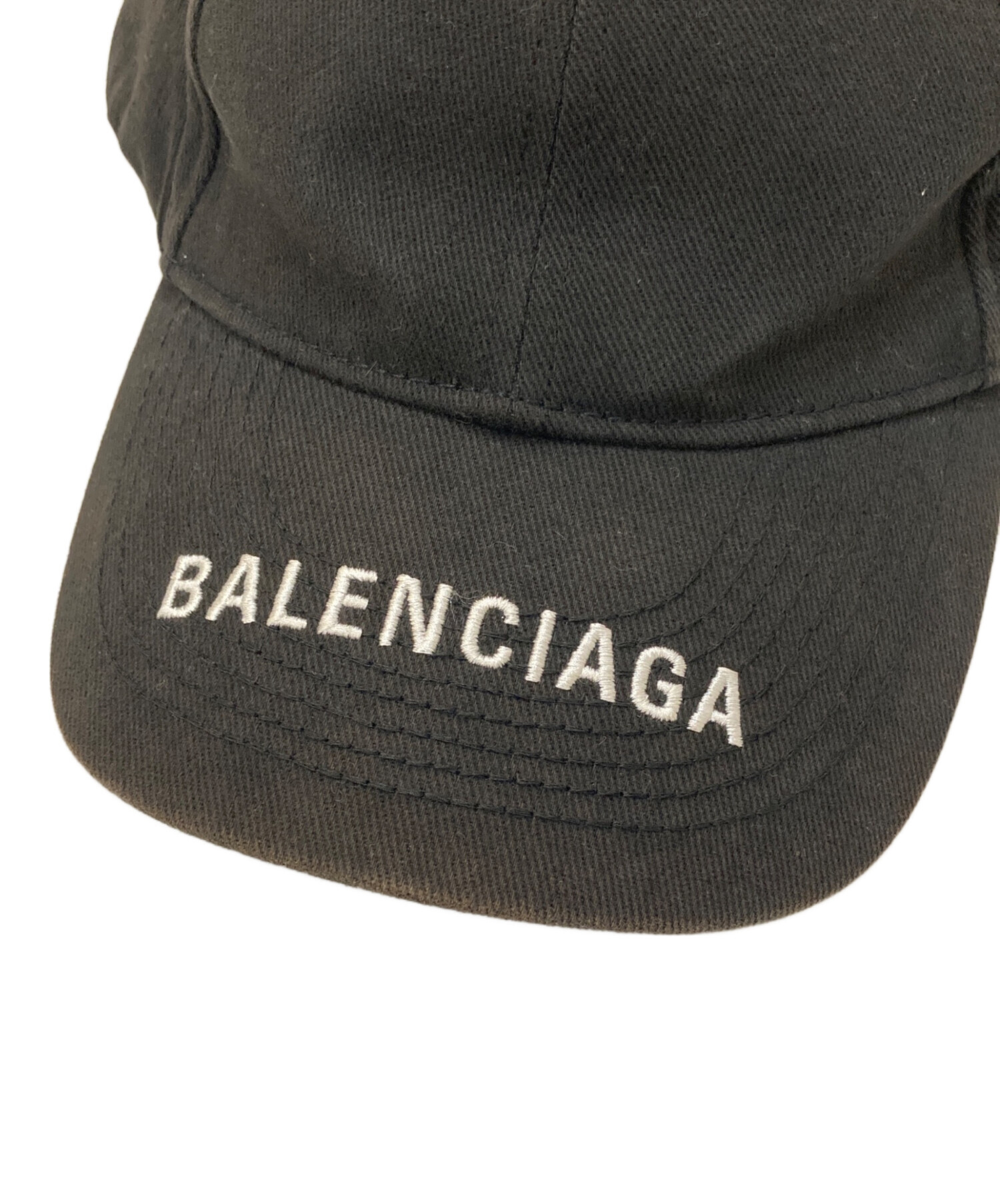 【定価6.5万】BALENCIAGA バレンシアガ ロゴ キャップ ブラック 黒 Balenciaga ロゴ キャップ | ブラック | FARFETCH JP