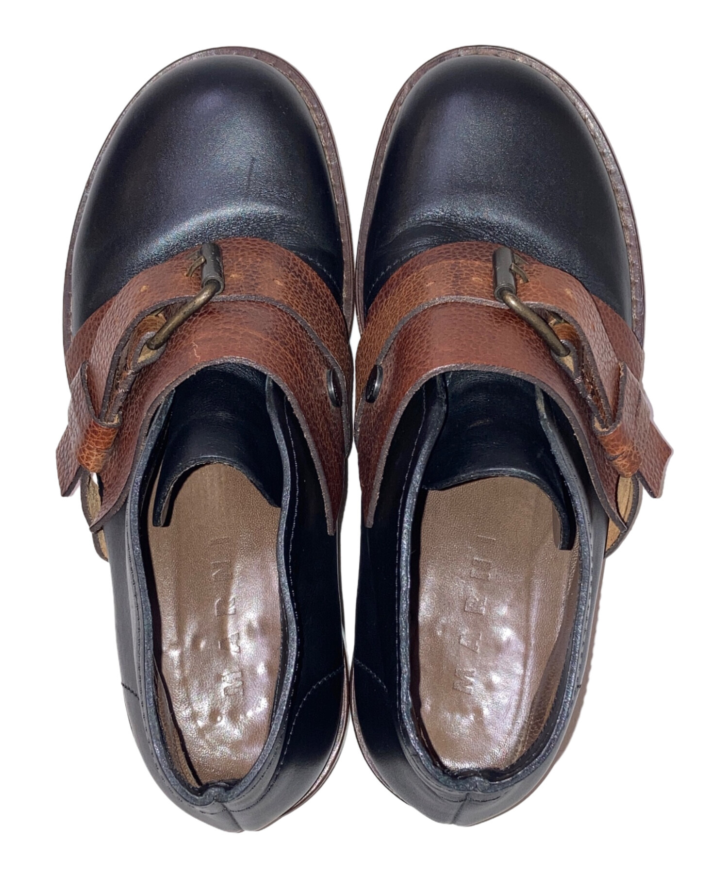 中古・古着通販】MARNI (マルニ) レザーストラップシューズ