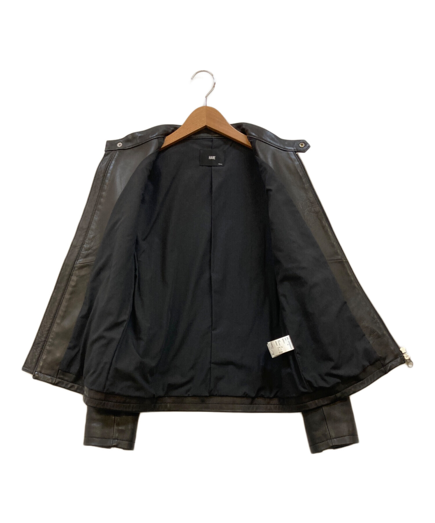中古・古着通販】HARE (ハレ) シングルレザーライダースジャケット