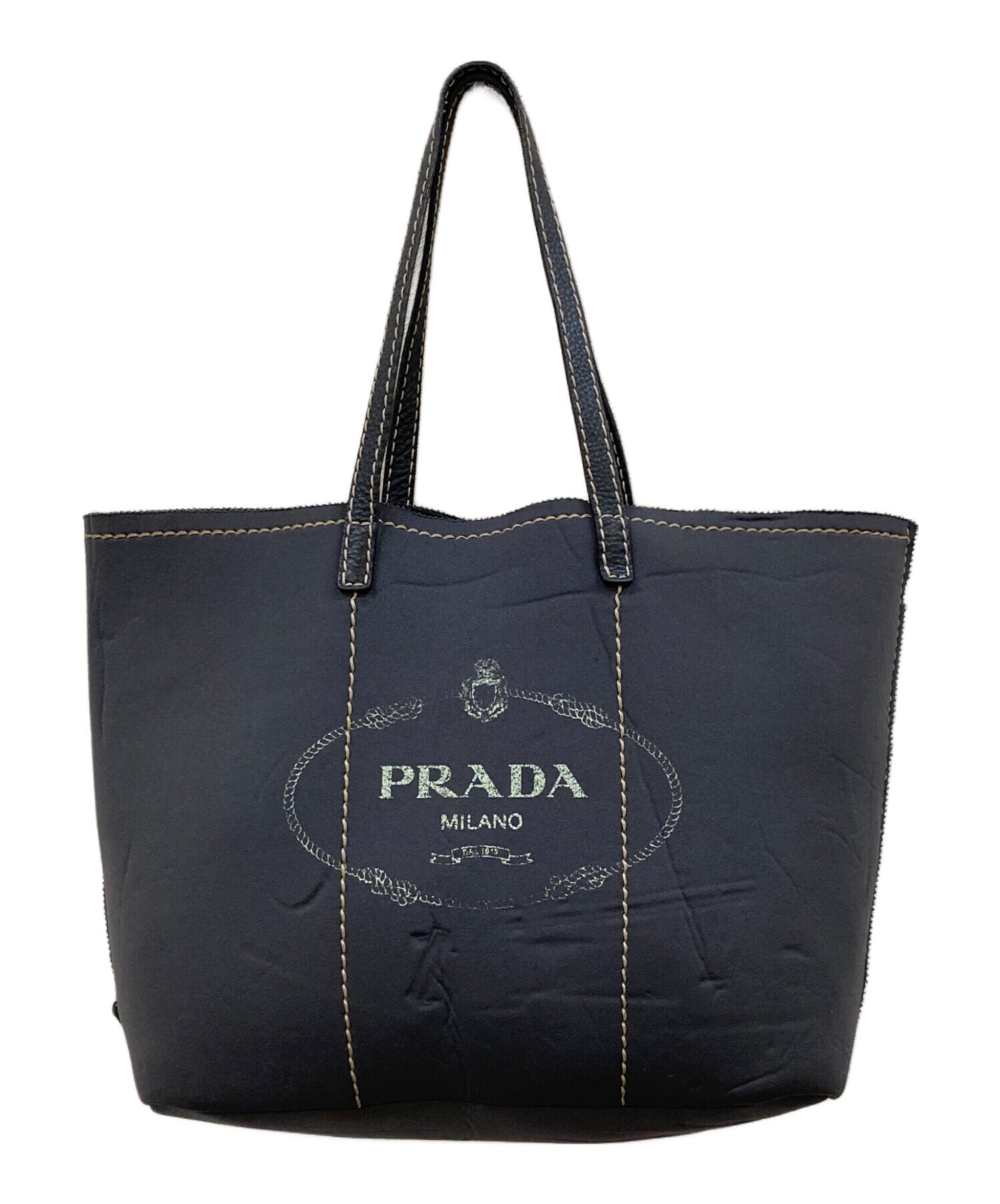 中古・古着通販】PRADA (プラダ) ネオプレーントートバッグ グレー 