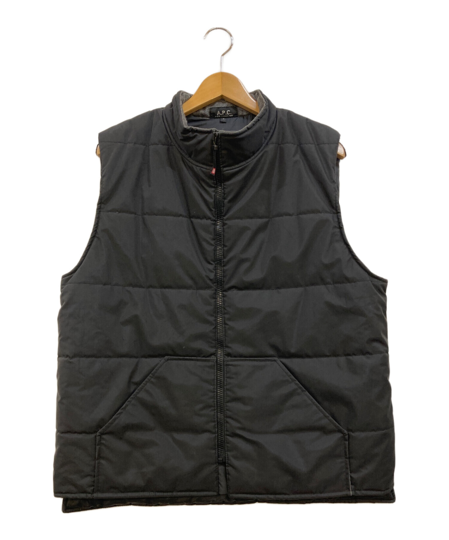 中古・古着通販】A.P.C. (アーペーセー) コーティングベスト ブラック 