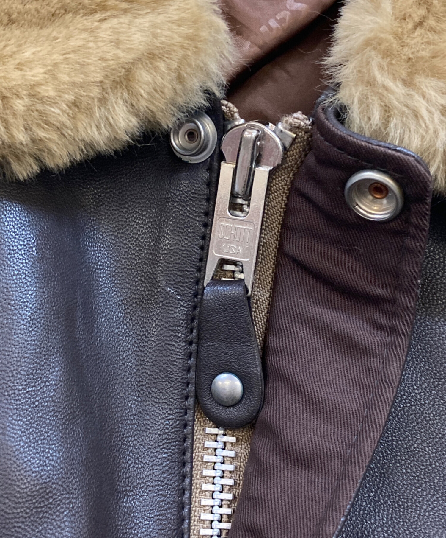 中古・古着通販】Schott (ショット) G-1 レザージャケット ブラウン