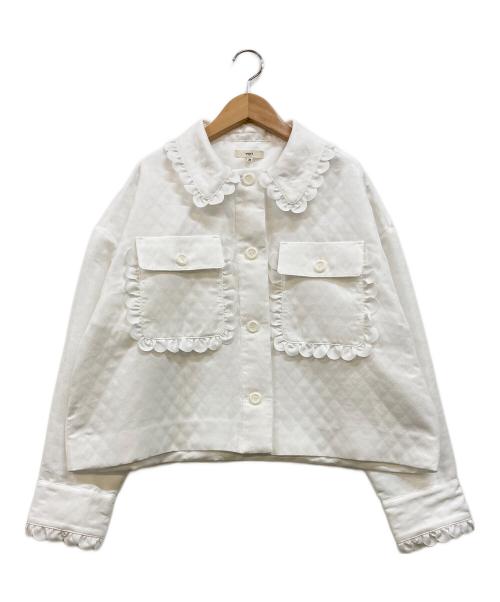 yori スカラップショートジャケット ネイビー 36 yori スカラップショートジャケット 36 ネイビー - メルカリ