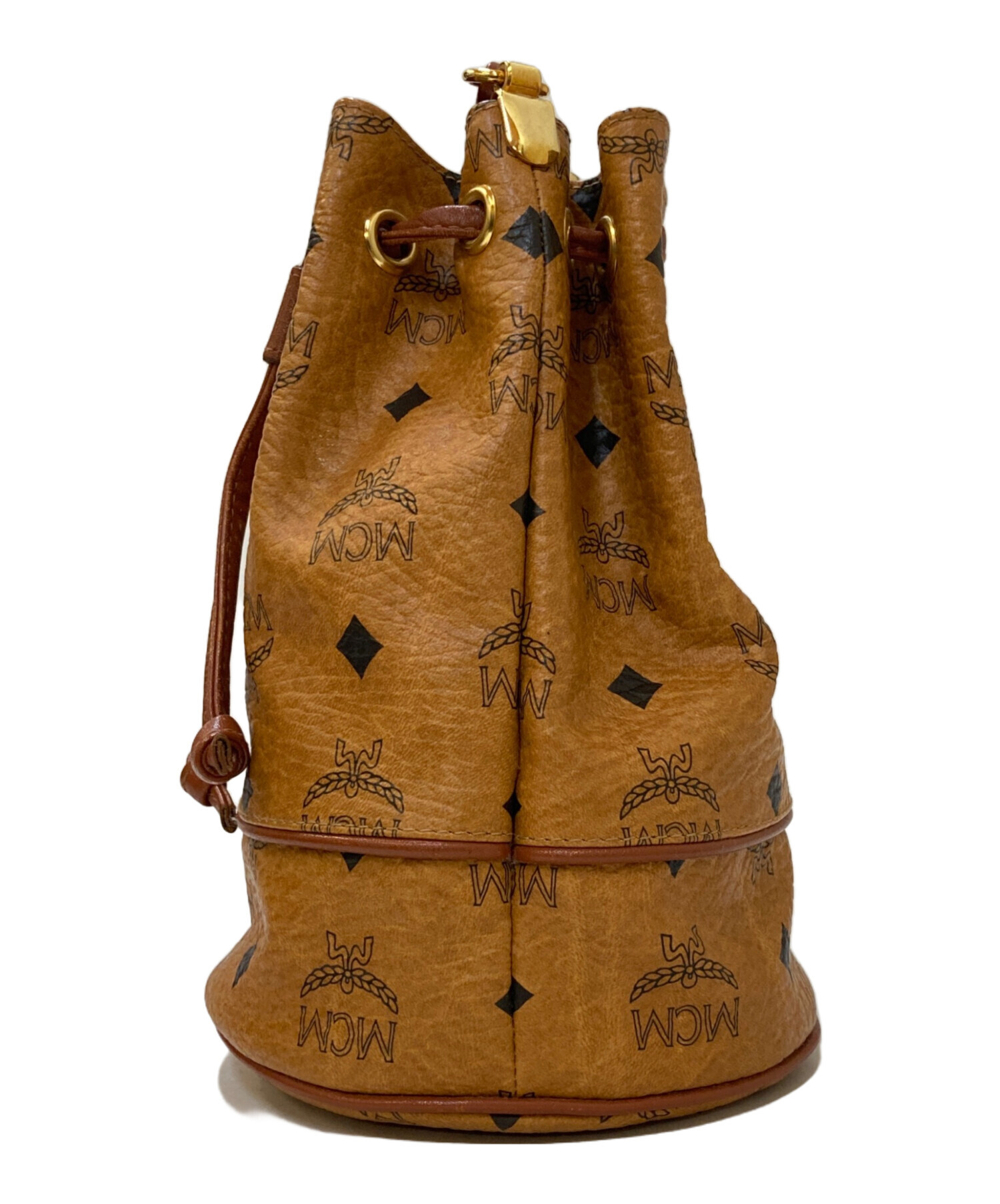 エムシーエム MCM ショルダーバッグ 巾着 ブラウン