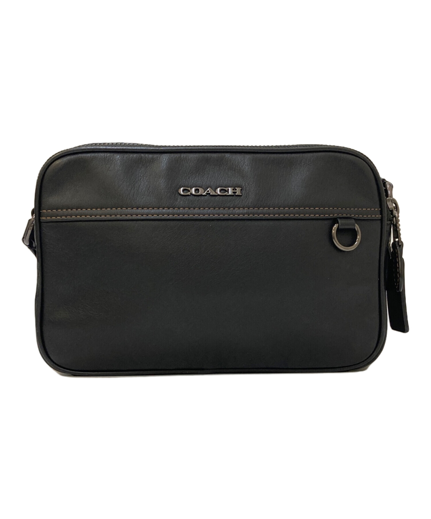 【未使用級✨グラハム/クロスボディ】コーチ　ショルダーバッグ　メンズ　黒　レザー Brandol / COACH コーチ ショルダーバッグ レザー グラハム クロス