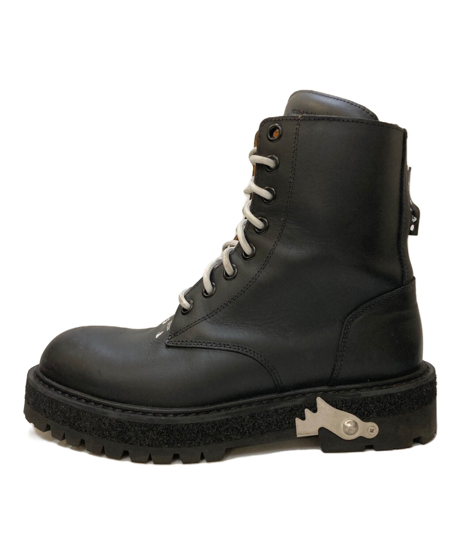中古・古着通販】OFFWHITE (オフホワイト) レザーレースコンバット 