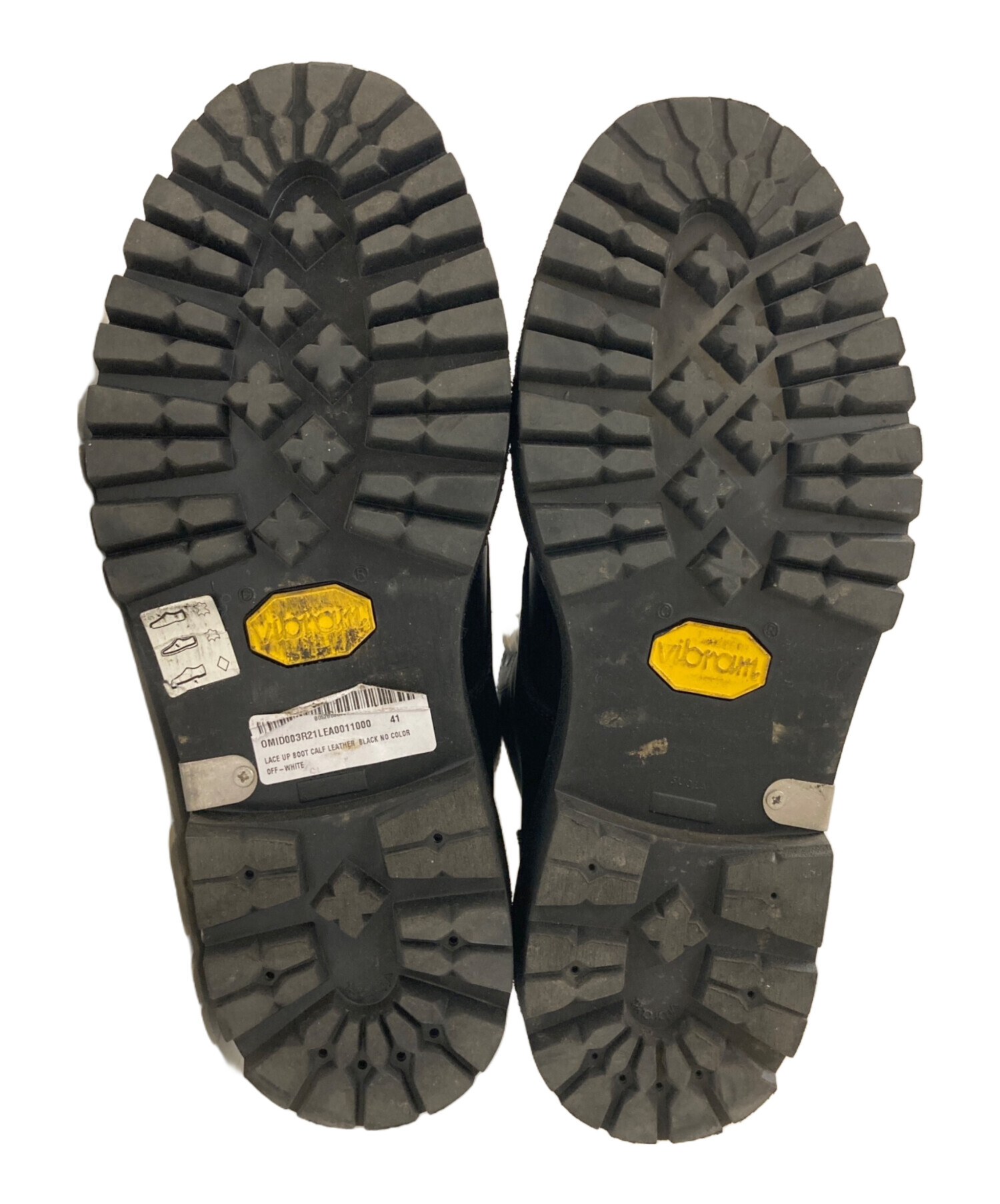 中古・古着通販】OFFWHITE (オフホワイト) レザーレースコンバット 
