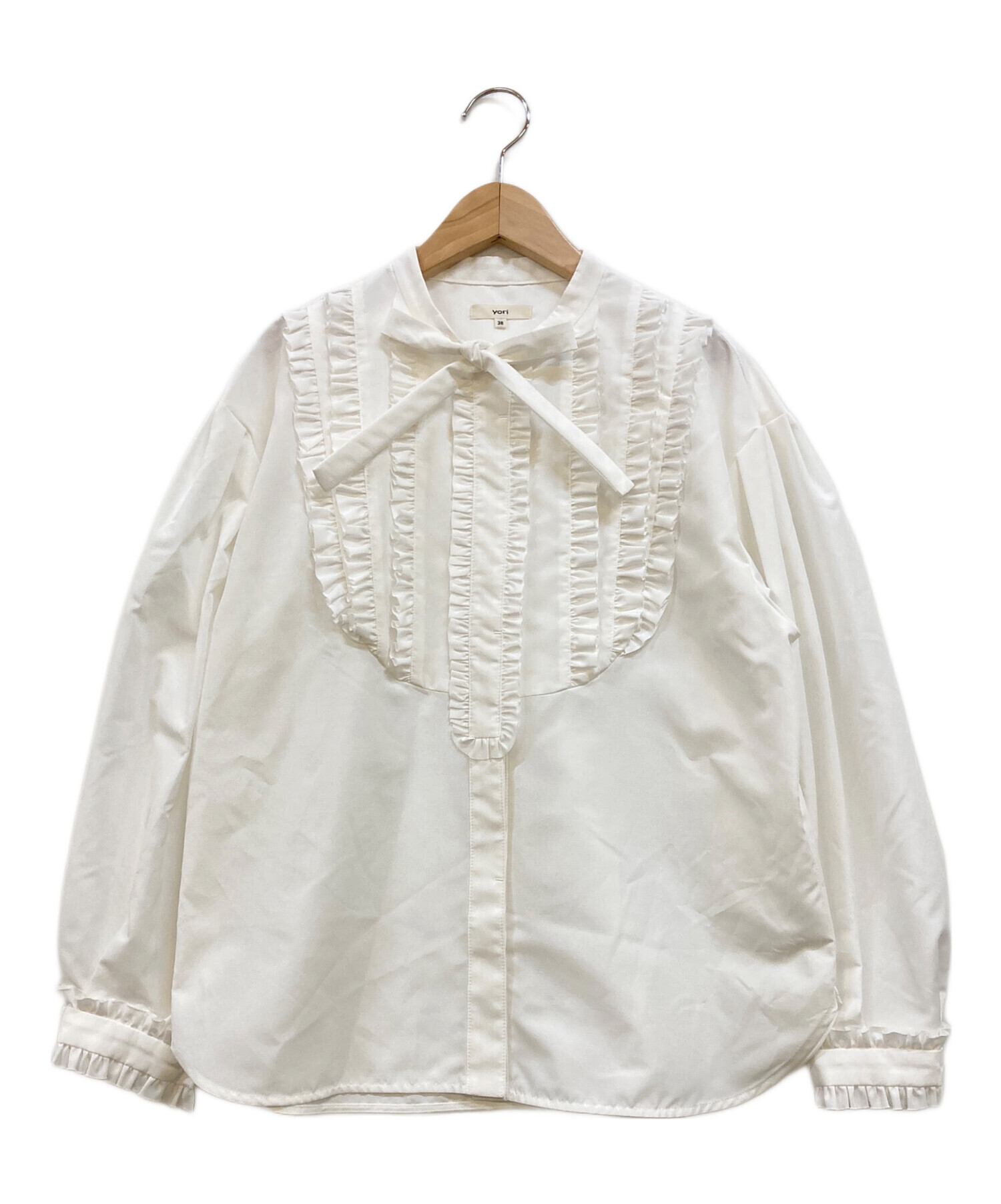 新品】Yori たっぷりフリルブラウス 38