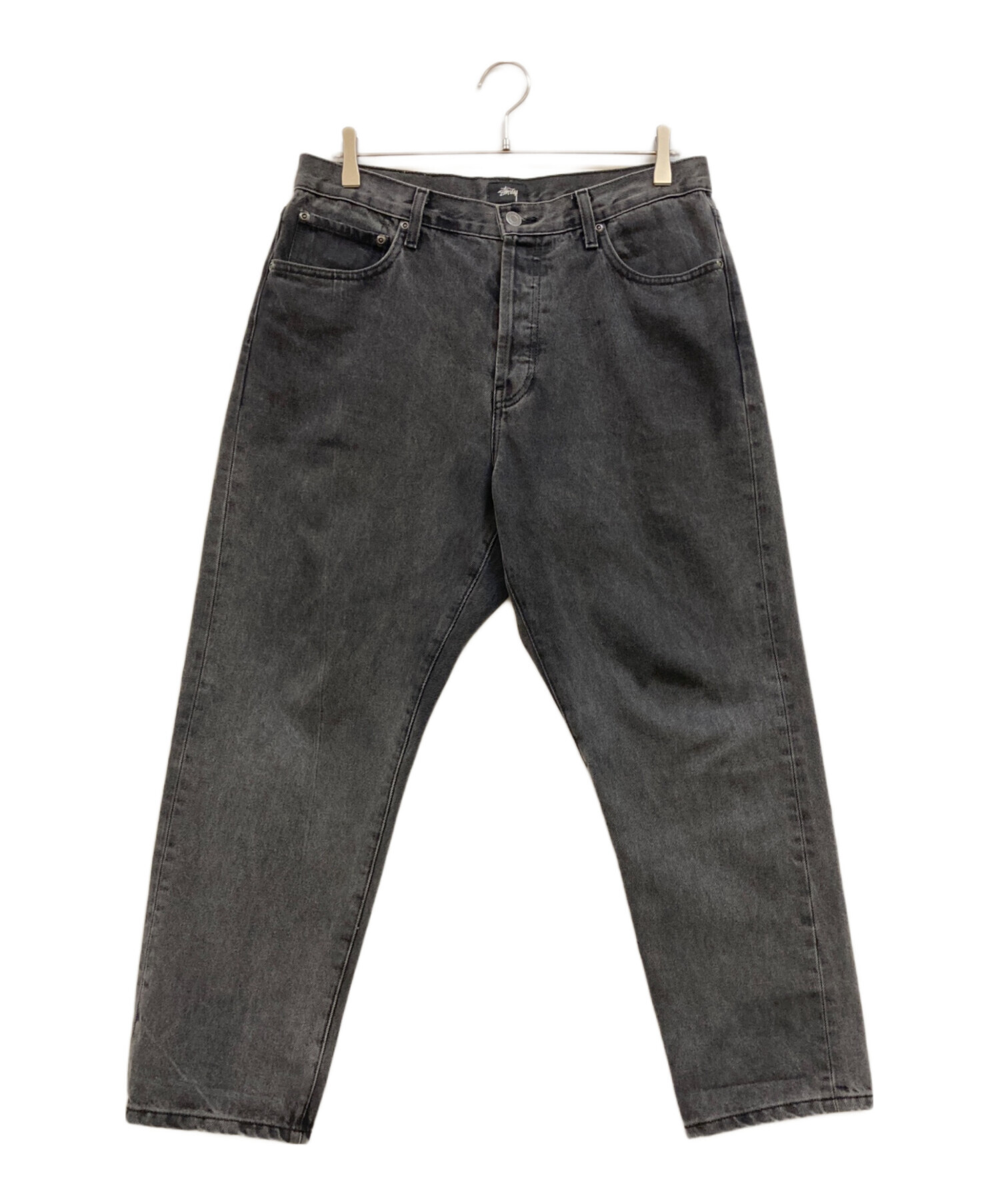 STUSSY ダークグレー デニムパンツ 中古・古着通販】stussy (ステューシー) USA製 デニムパンツ ブラック