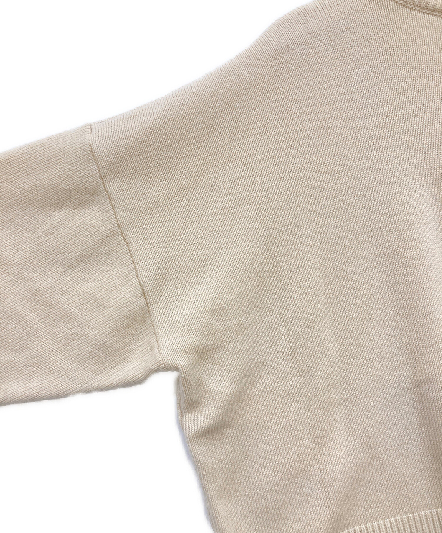 CELINE セリーヌ カシミヤ ニット Ｖネック ベージュ XS ショート丈 中古・古着通販】CELINE (セリーヌ) カシミアVネックニット ベージュ