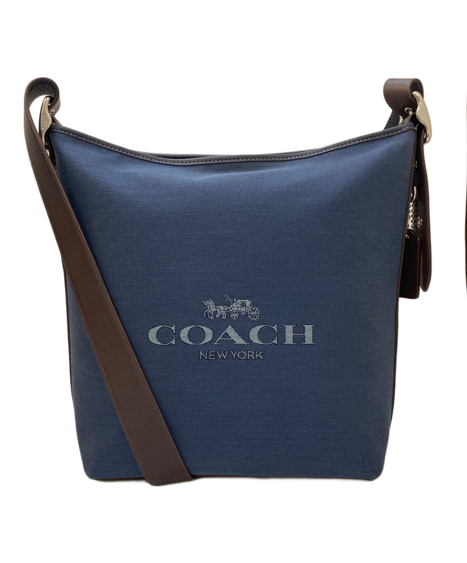 中古・古着通販】COACH (コーチ) ショルダーバッグ ブルー×ブラウン