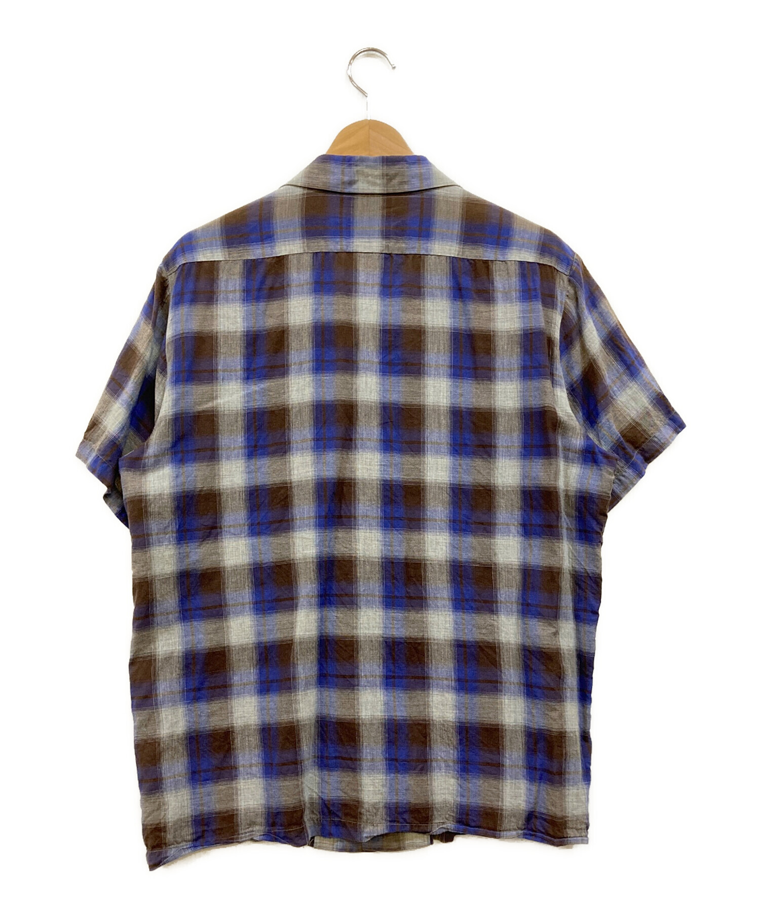 中古・古着通販】Schott (ショット) オンブレチェックシャツ ブルー