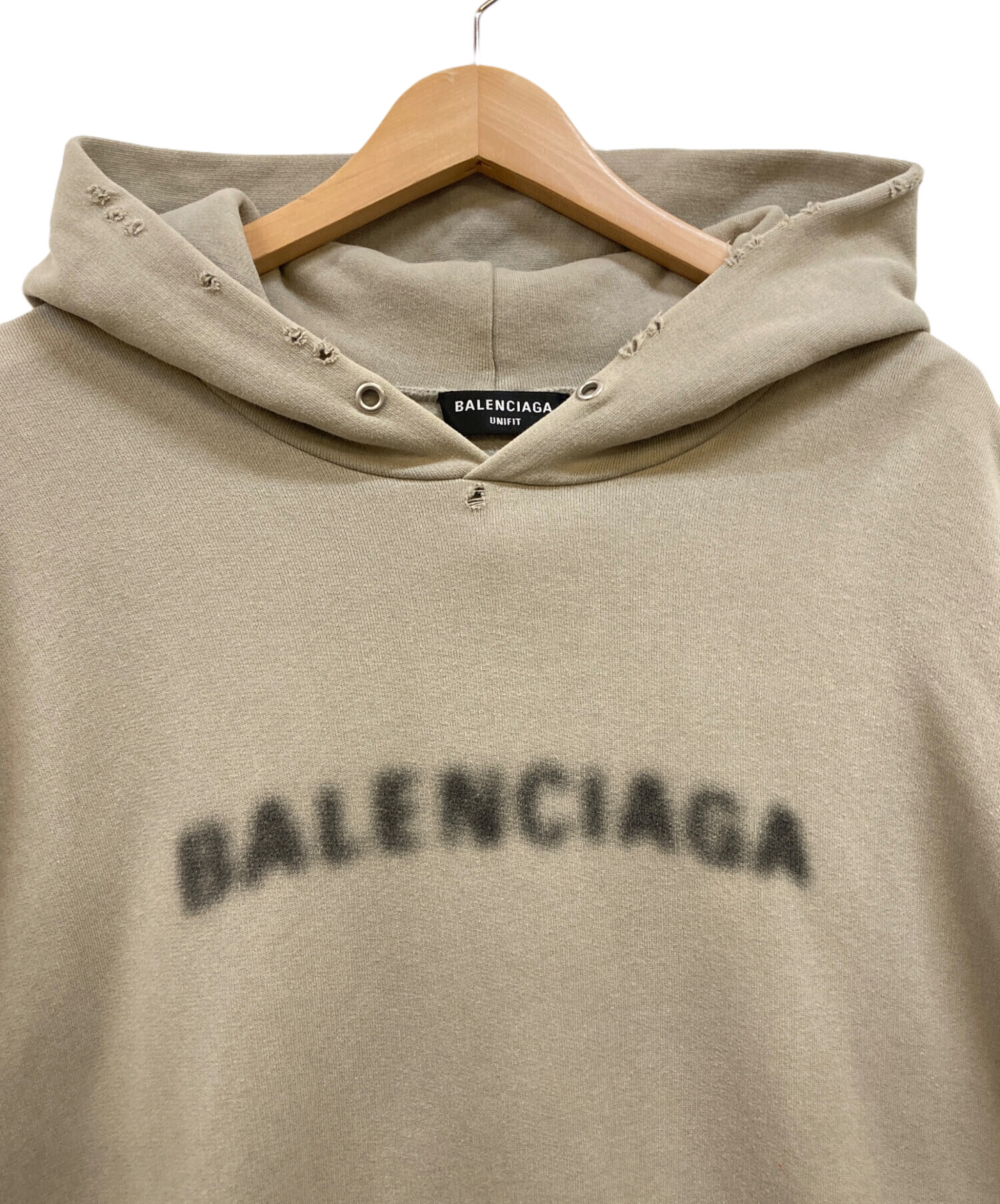 BALENCIAGA バレンシアガ ピクセルロゴ オーバーサイズ　S 中古・古着通販】BALENCIAGA (バレンシアガ) ピクセルロゴ ダメージ