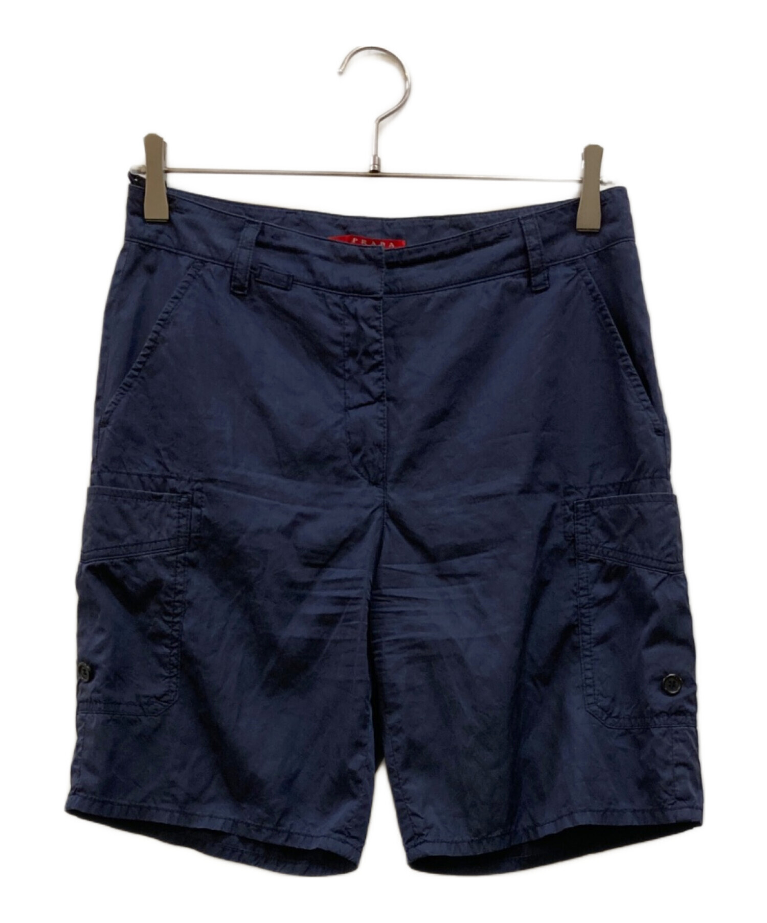 中古・古着通販】PRADA (プラダ) シルクナイロン ショートカーゴパンツ 
