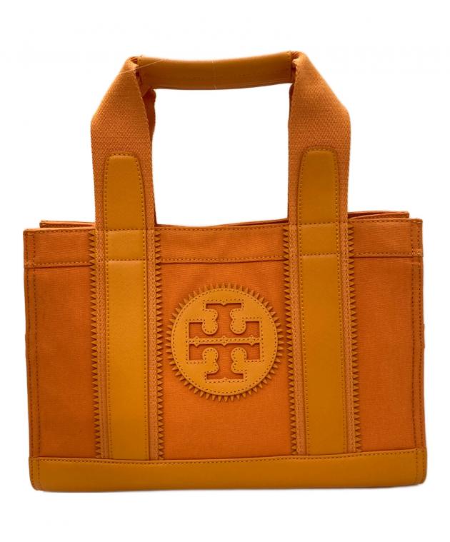 TORY BURCHトリーバーチミニ エラ トートバッグ オレンジ系 A4収納可 