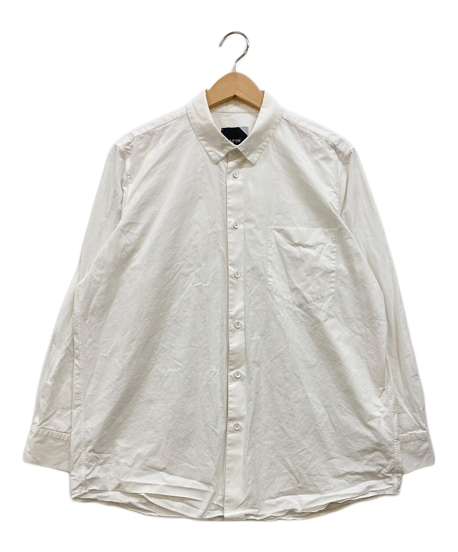未使用新品 ATON GIZA BROAD UNISEX Shirts 中古・古着通販】ATON (エイトン) GIZA BROAD UNISEX OVERSIZED SHIRT