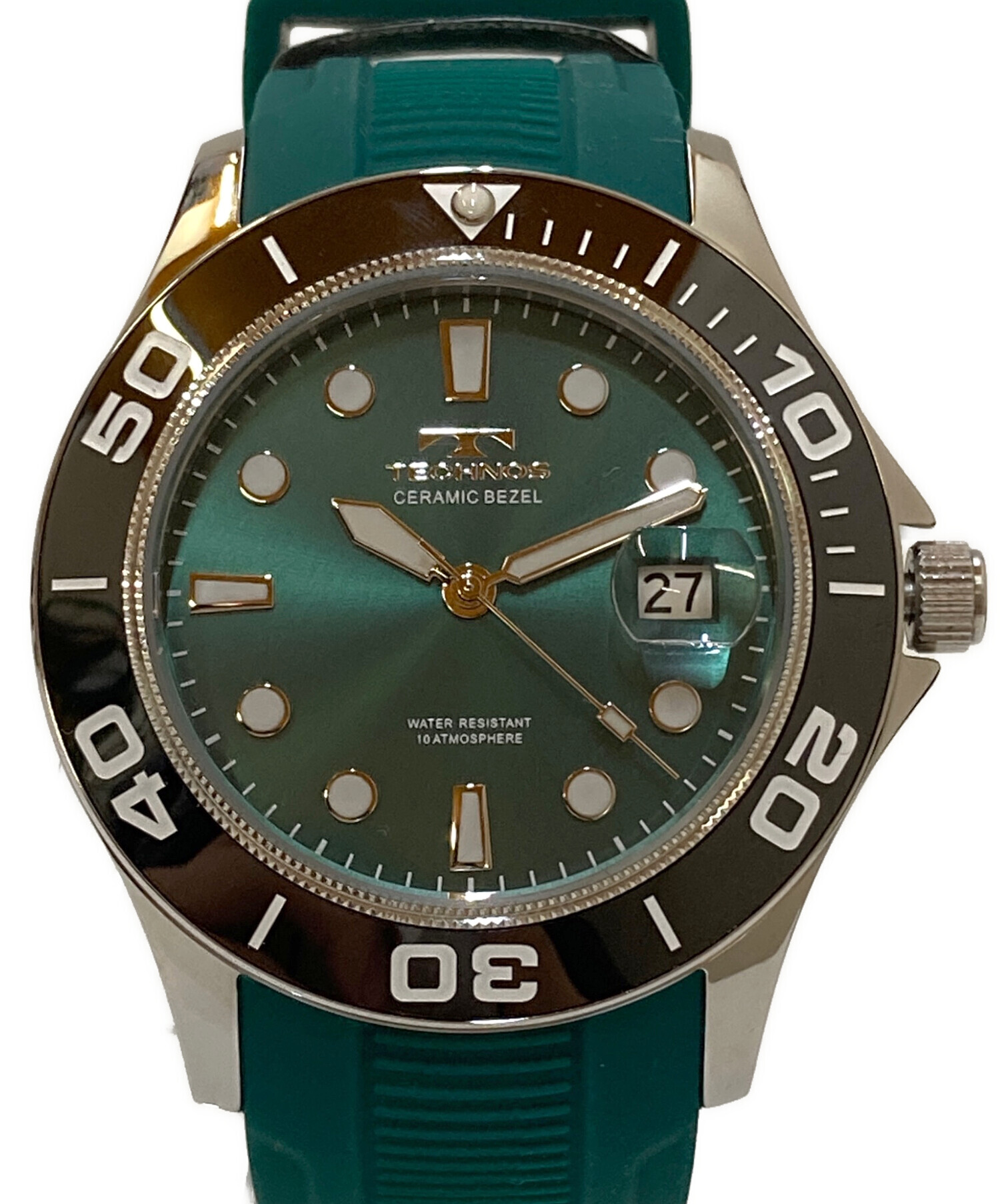 中古・古着通販】TECHNOS (テクノス) T6C21 腕時計 グリーン 未使用品 
