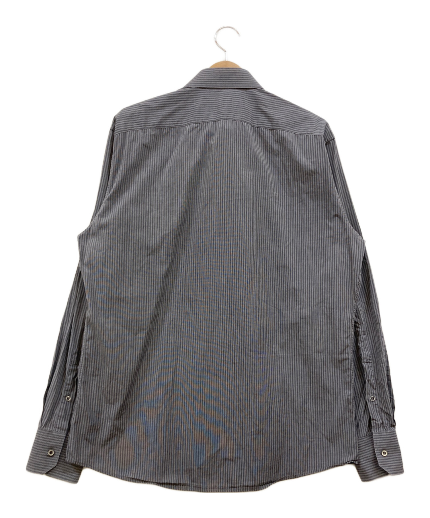 中古・古着通販】GUCCI (グッチ) ストライプシャツ グレー サイズ:43