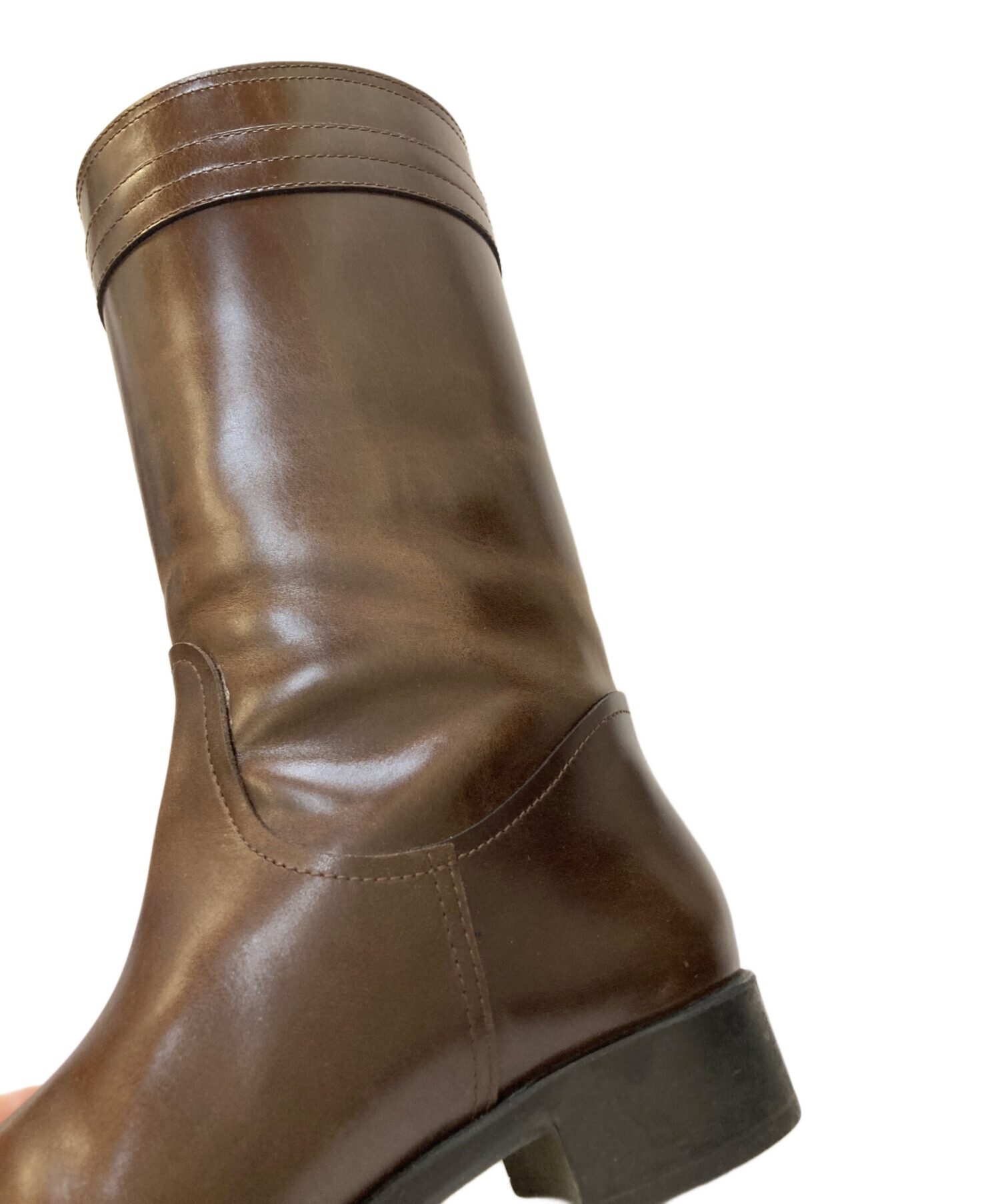 TOD'S ブラウンレザー ブーティ USED TOD'S ブラウンレザー