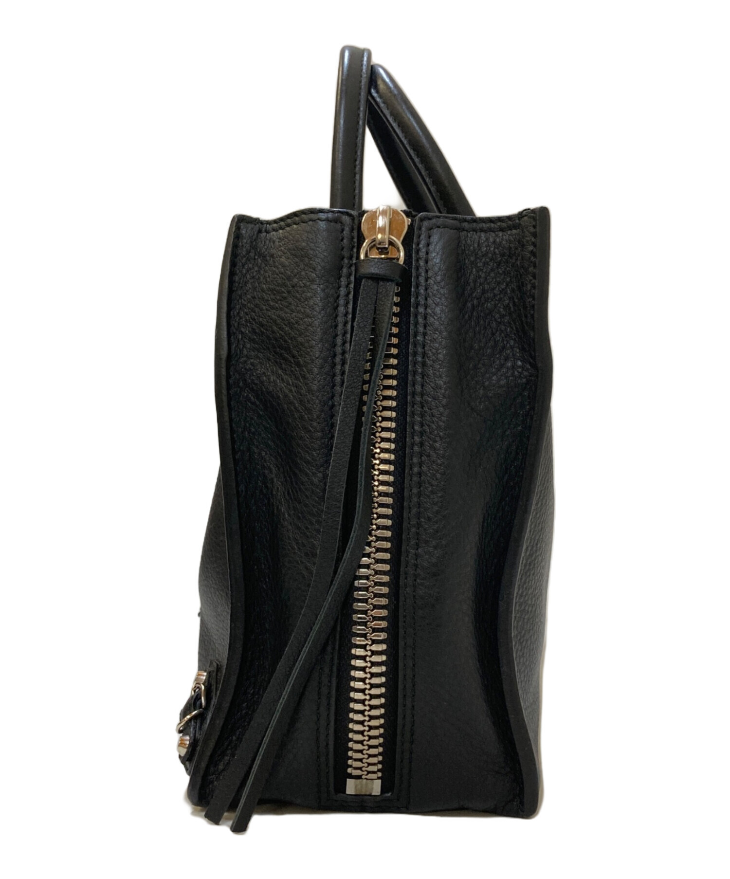 美品 バレンシアガ ペーパーバッグ 2way ハンドバッグ ショルダーバッグ バレンシアガ BALENCIAGA バレンシアガ 黒 ブラック ザペーパーミニ