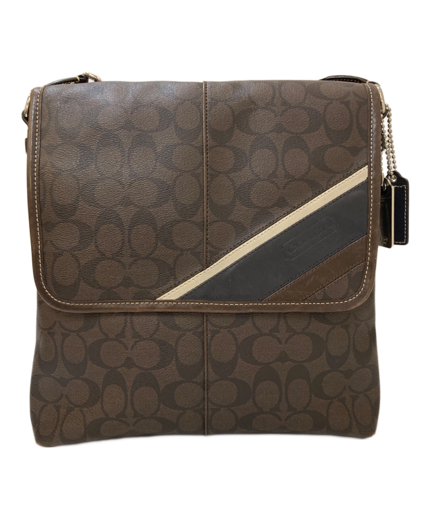 中古・古着通販】COACH (コーチ) シグネチャー フラップ ショルダー