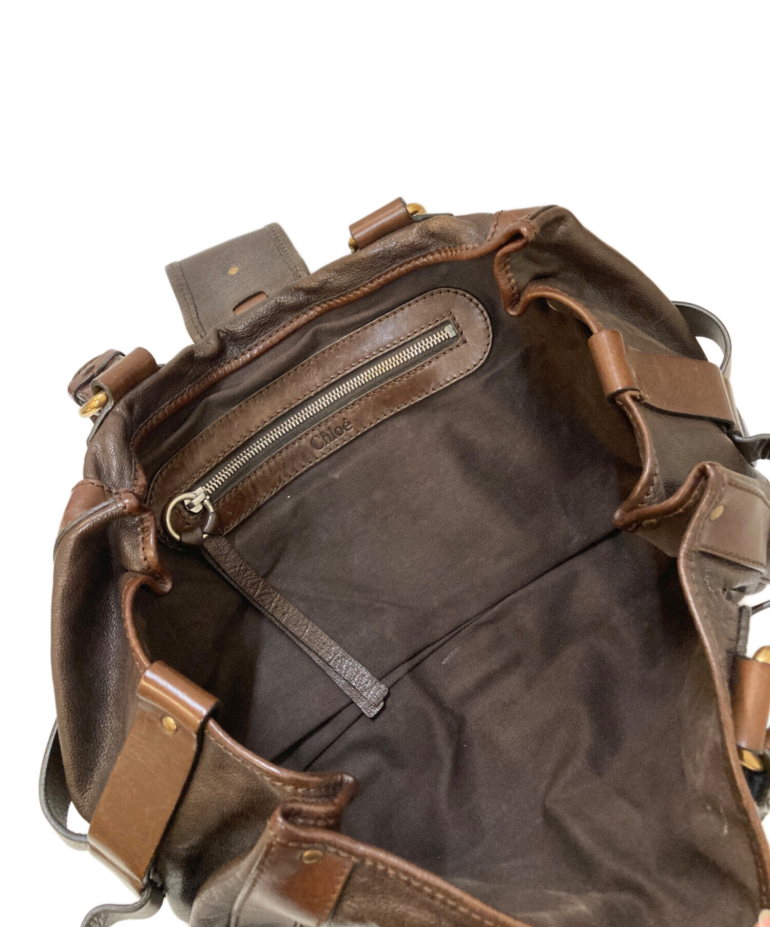 Chloe ケララ ショルダーバッグ レザー ブラウン 中古・古着通販】Chloe (クロエ) ケララ トートバッグ ブラウン