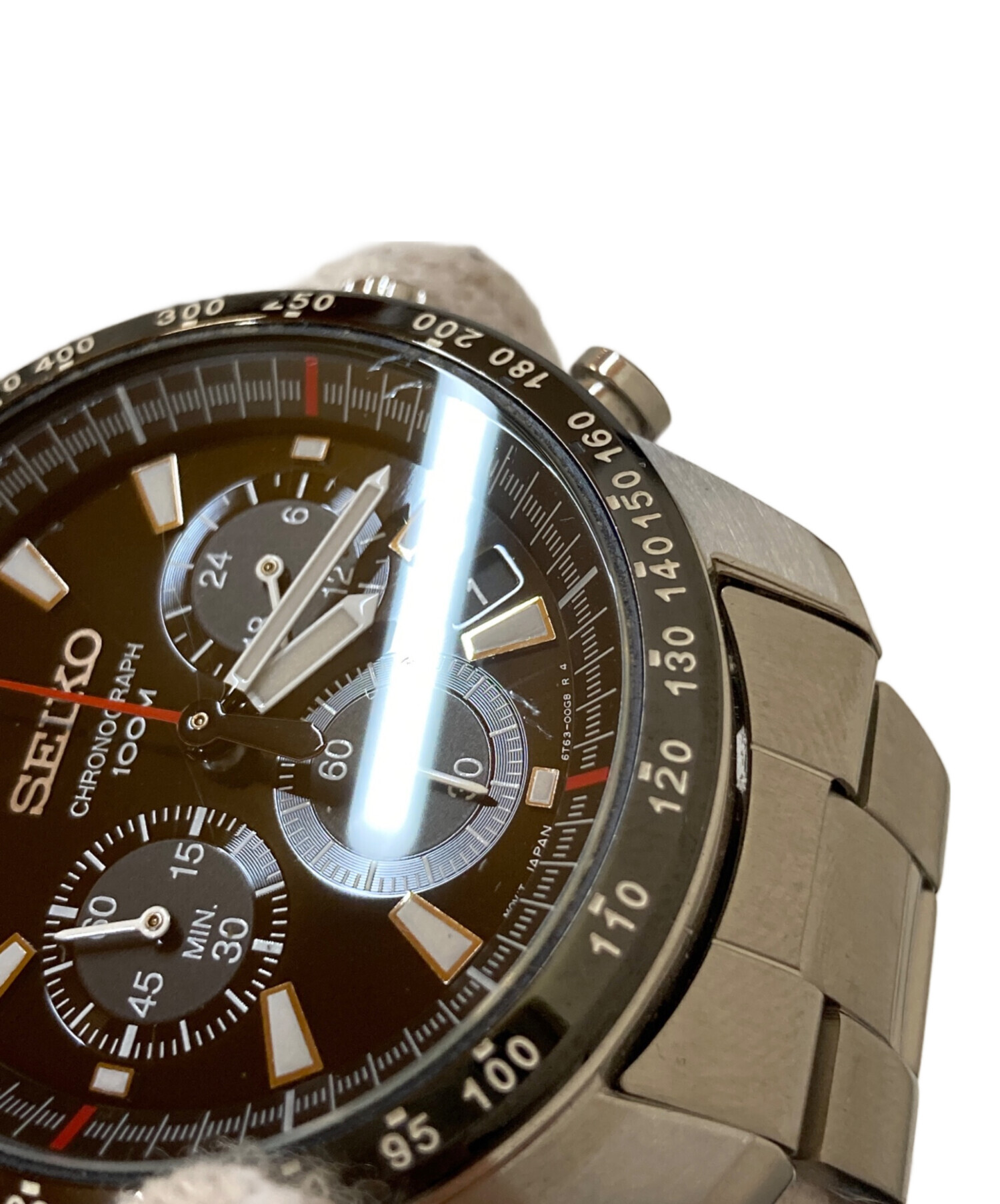 中古・古着通販】SEIKO (セイコー) クオーツ腕時計 ブラック｜ブランド