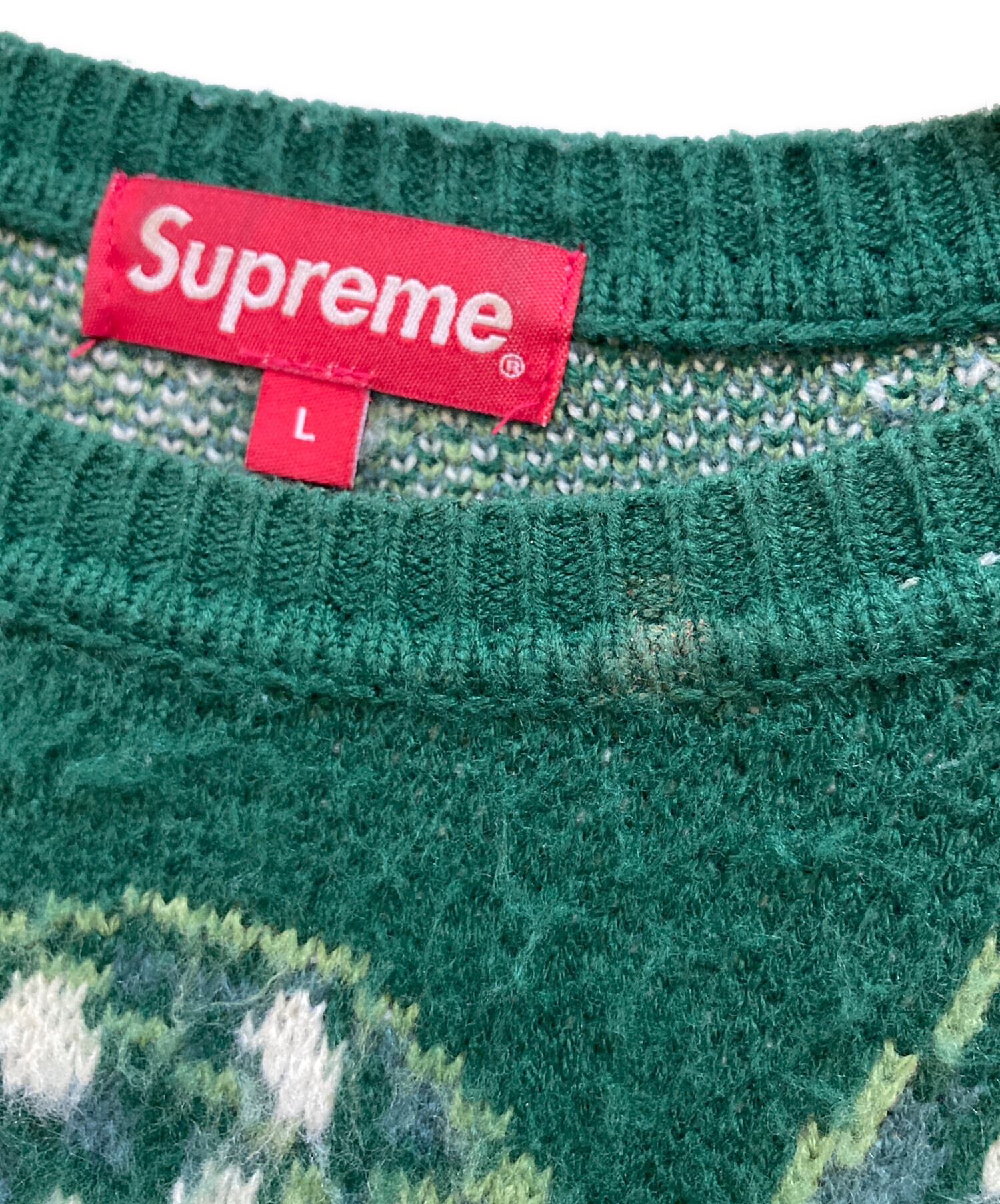 中古・古着通販】SUPREME (シュプリーム) 22AW Dice Sweater グリーン 