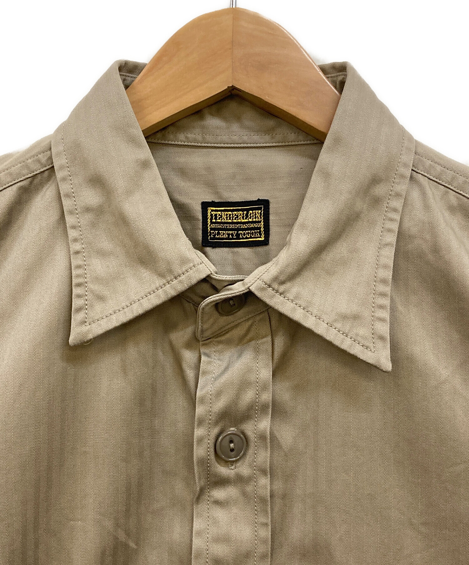 中古・古着通販】TENDERLOIN (テンダーロイン) ワークシャツ ベージュ