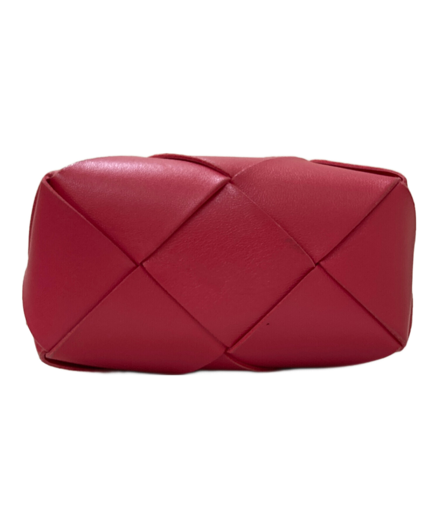 BOTTEGA VENETA ボッテガベネタ ショルダーバッグ  赤 【古着】【中古】【送料無料】 中古・古着通販】BOTTEGA VENETA (ボッテガベネタ) レザーショルダー