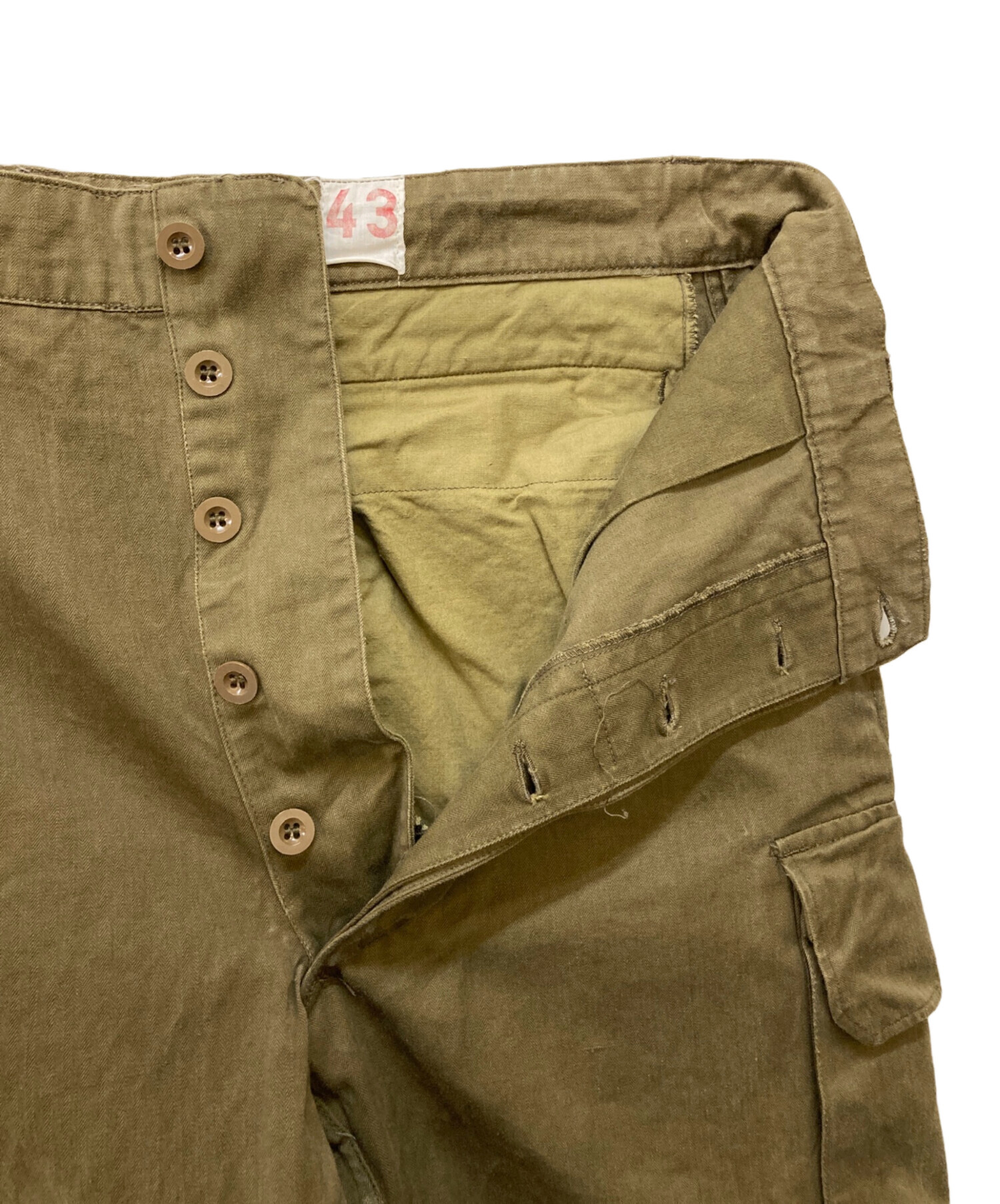 M-47 フランス軍 後期 カーゴパンツ サイズ43 デッドストック フランス 空軍 後期タイプ M47 カーゴパンツ FRENCH